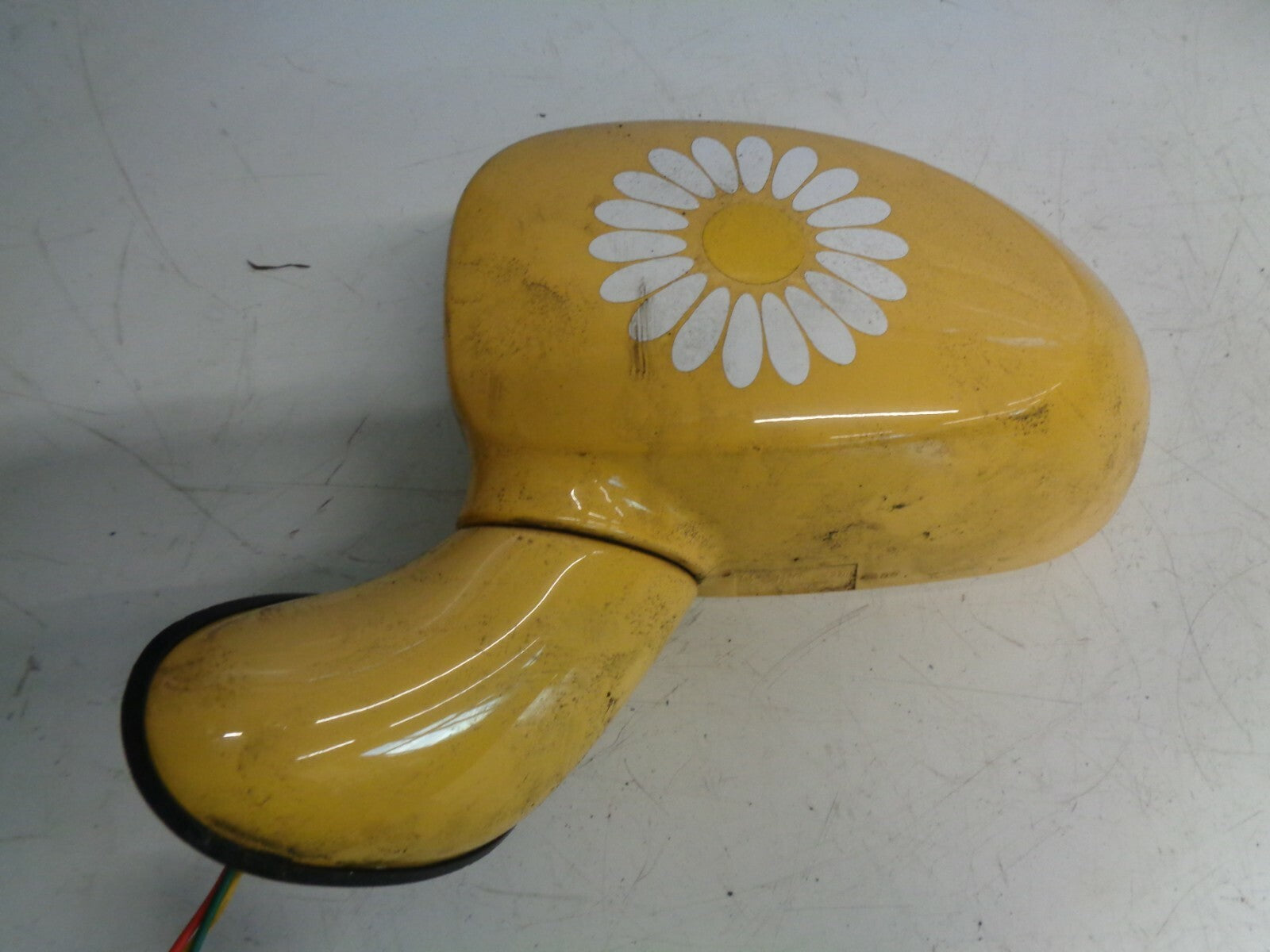 CHEVROLET MATIZ 2009 NSF PASSENGER SIDE FRONT DOOR WING MIRROR YELLOW