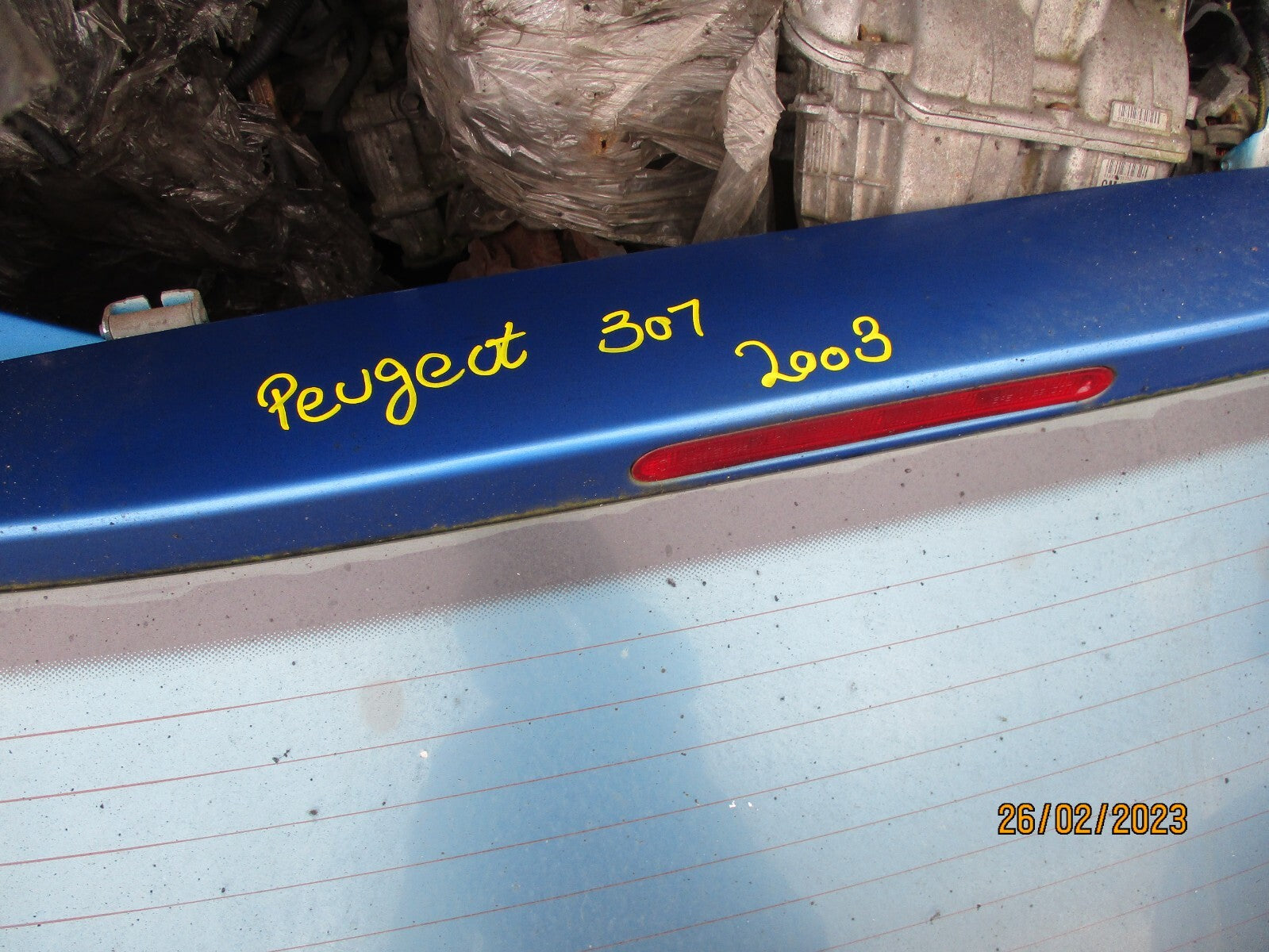 PEUGEOT 307 MK1 2003 REAR COMPLETE TAILGATE BOOTLID BLUE