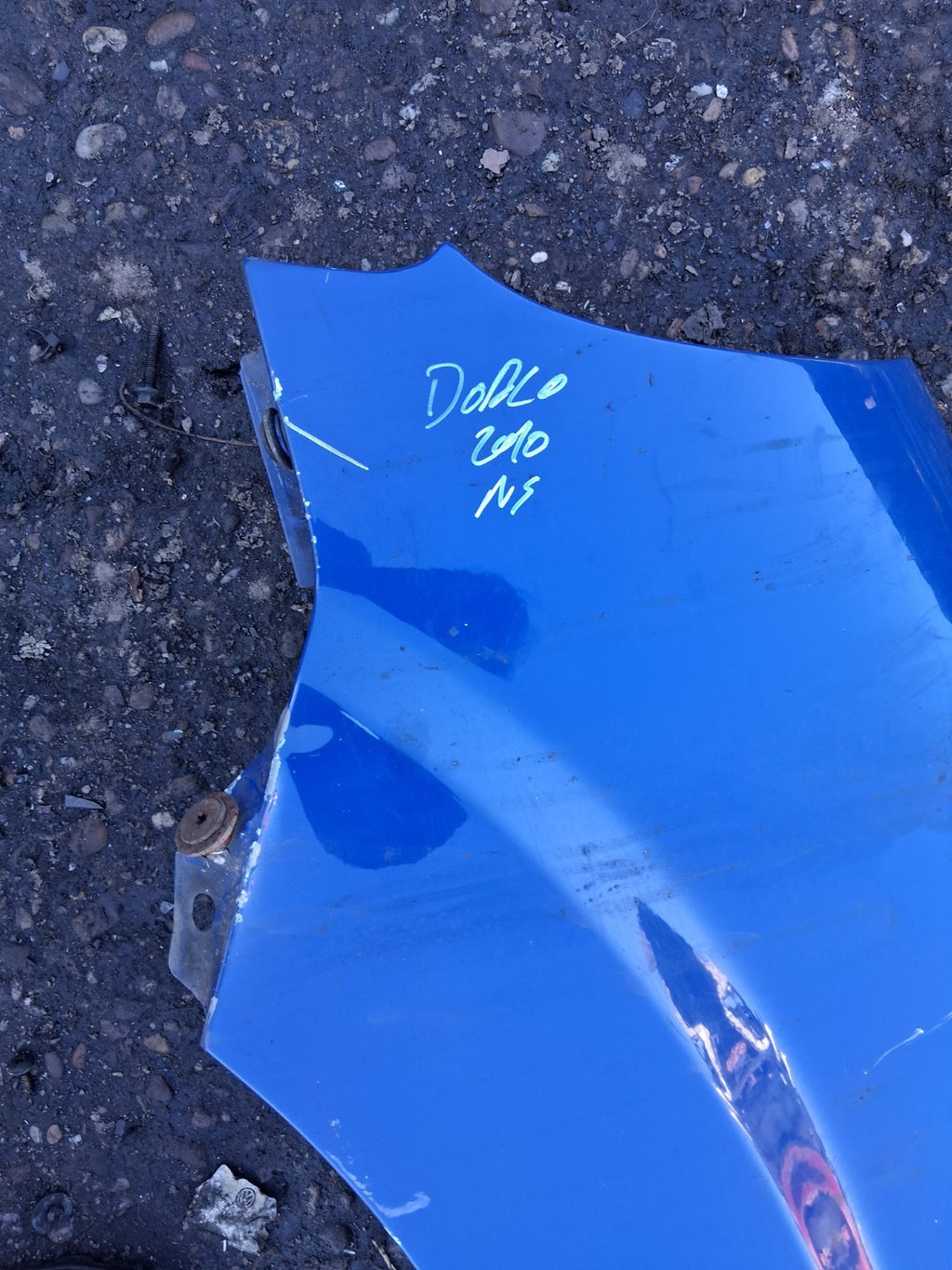 2010 FIAT DOBLO MK1 NSF PASSENGER SIDE FRONT LEFT WING PANEL BLUE