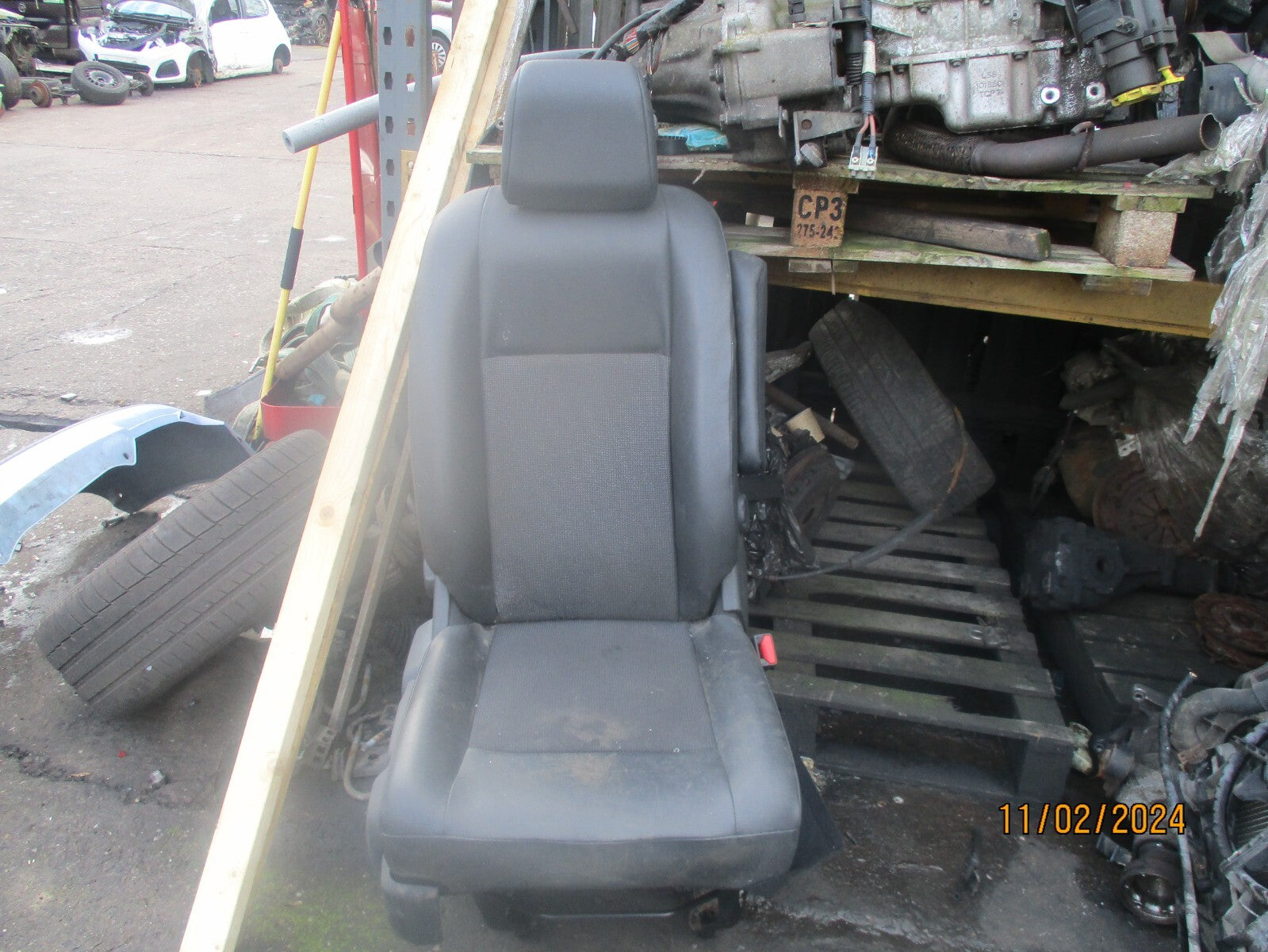VAUXHALL VIVARO MK3 2021 OSF DRIVER SIDE FRONT COMPLETE SEAT HALF LEATHER