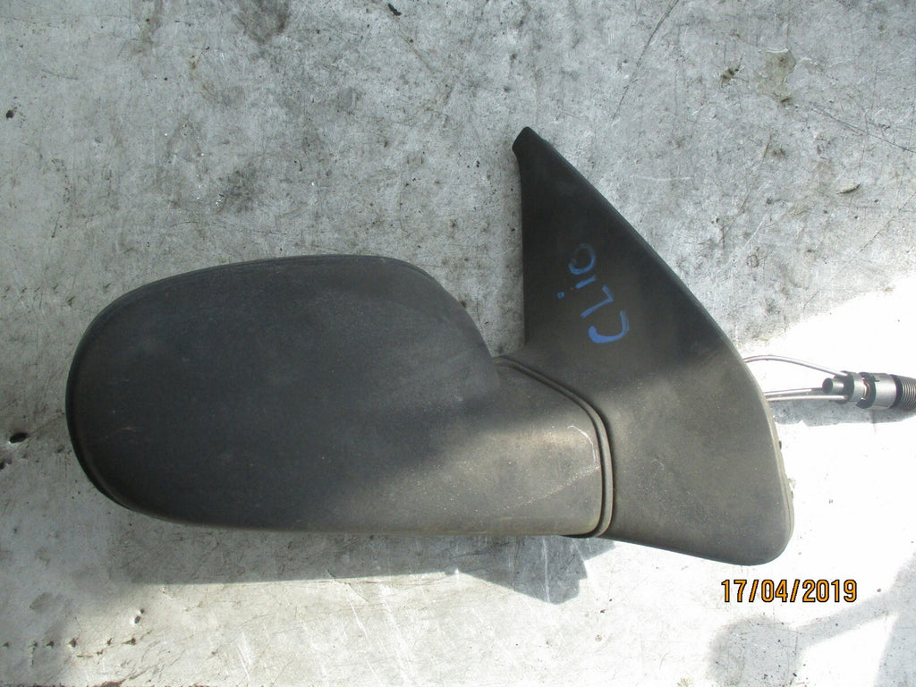 RENAULT CLIO MK1 OS DRIVER SIDE MANUAL WING MIRROR BLACK