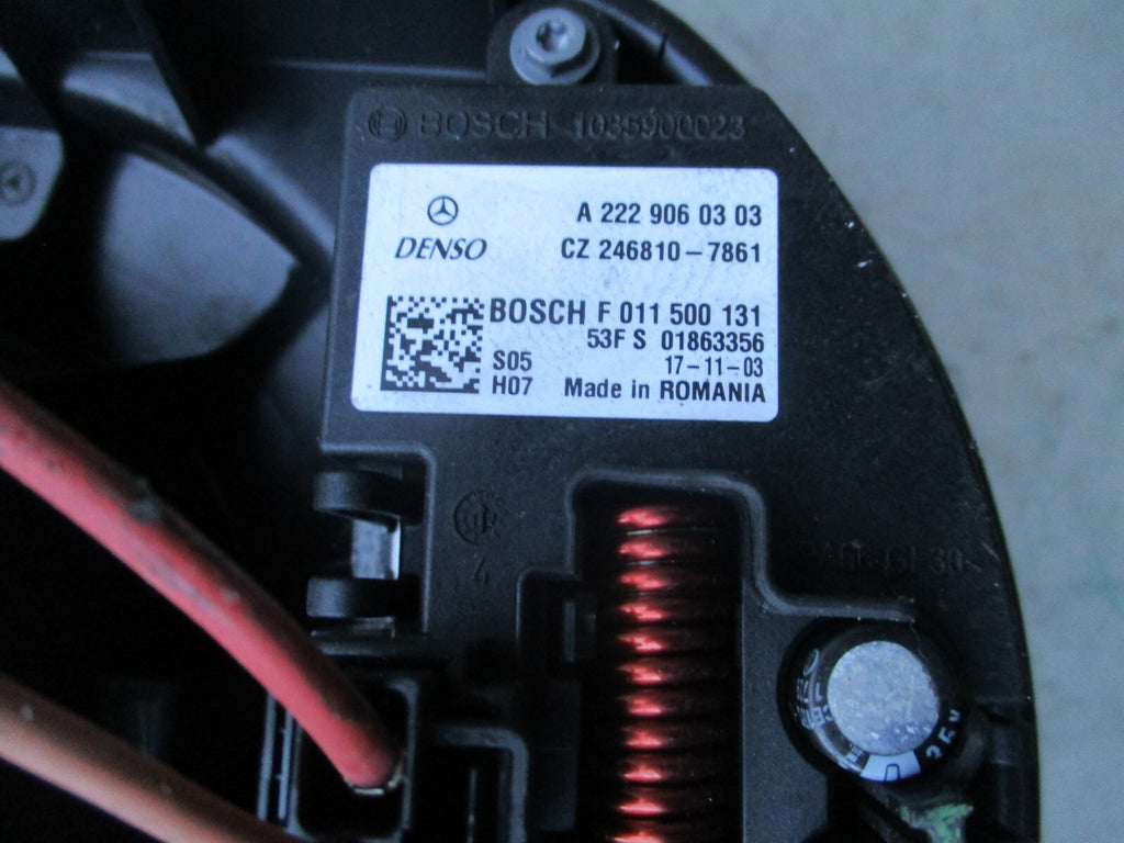 2023 MERCEDES CLA C118 HEATER BLOWER FAN MOTOR & RESISTOR A2229060303