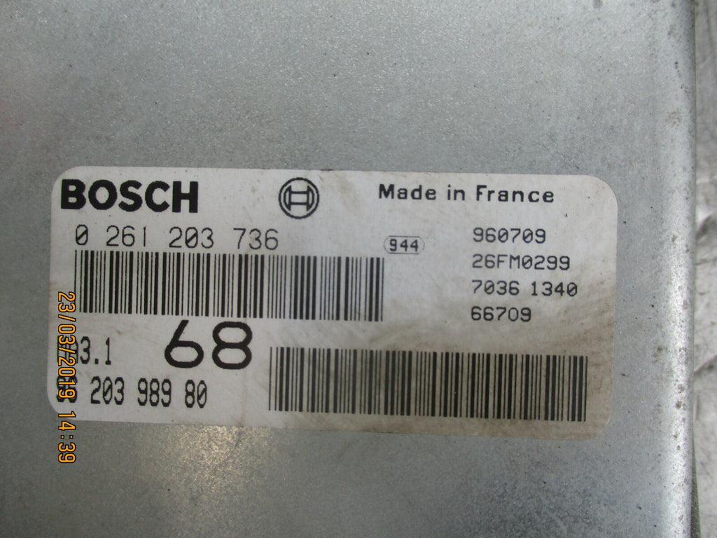 CITROEN SAXO 1.1 ENGINE CONTROL UNIT ECU MODULE 9620398980