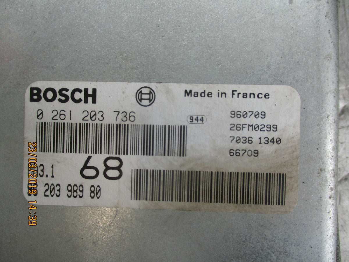 CITROEN SAXO 1.1 ENGINE CONTROL UNIT ECU MODULE 9620398980