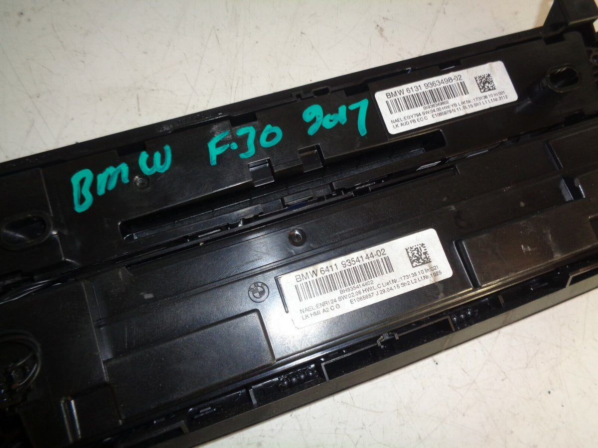 BMW 3 SERIES F30 2017 HEATER A/C CLIMATE CONTROL SWITCH PANEL 9354144