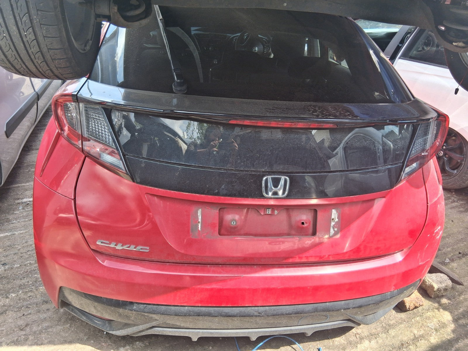 2016 HONDA CIVIC MK9 FACELIFT REAR BARE TAILGATE BOOTLID MILANO RED R81
