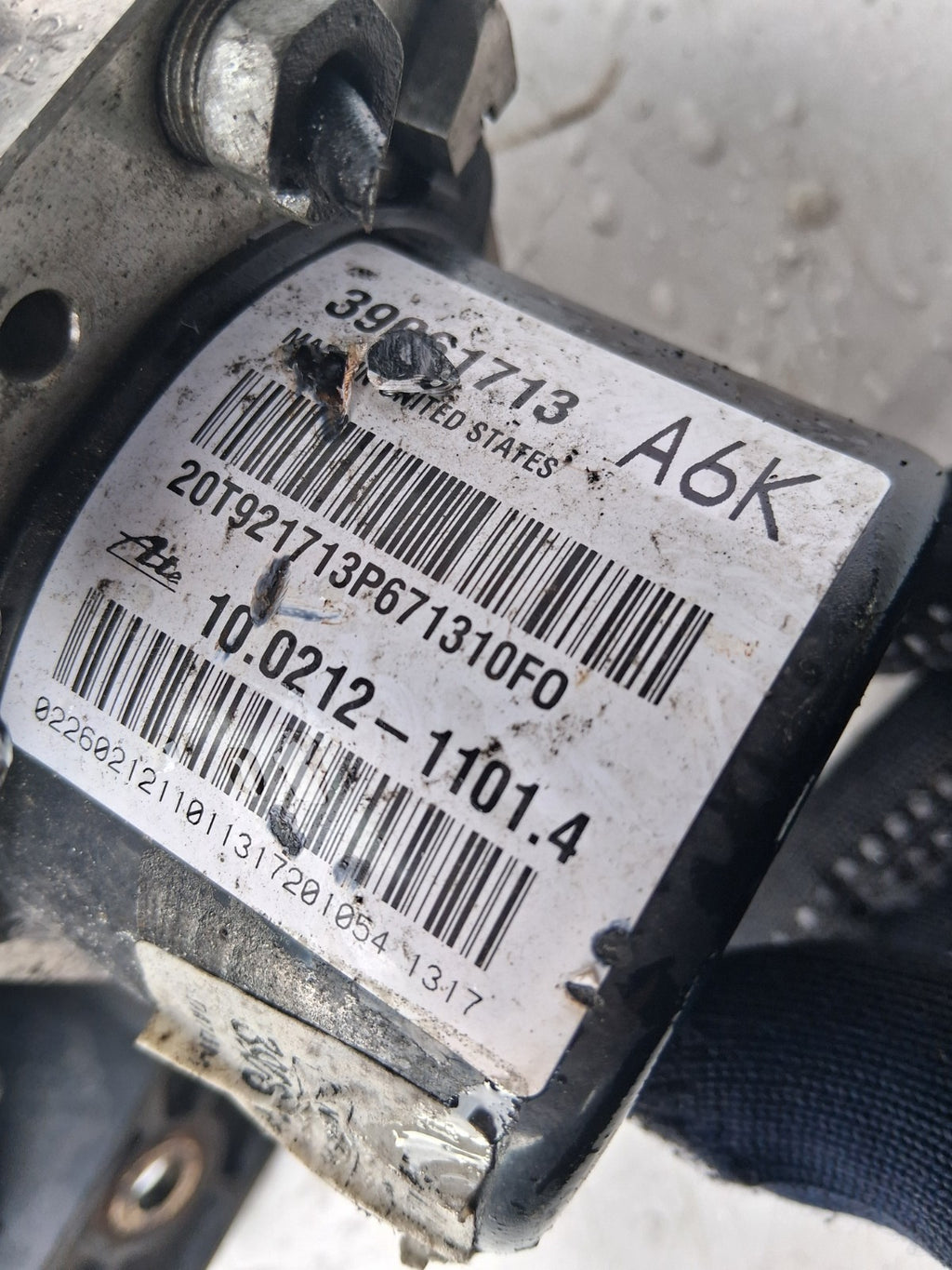 2017 VAUXHALL ZAFIRA C FRONT ABS PUMP MODULE UNIT 39061713