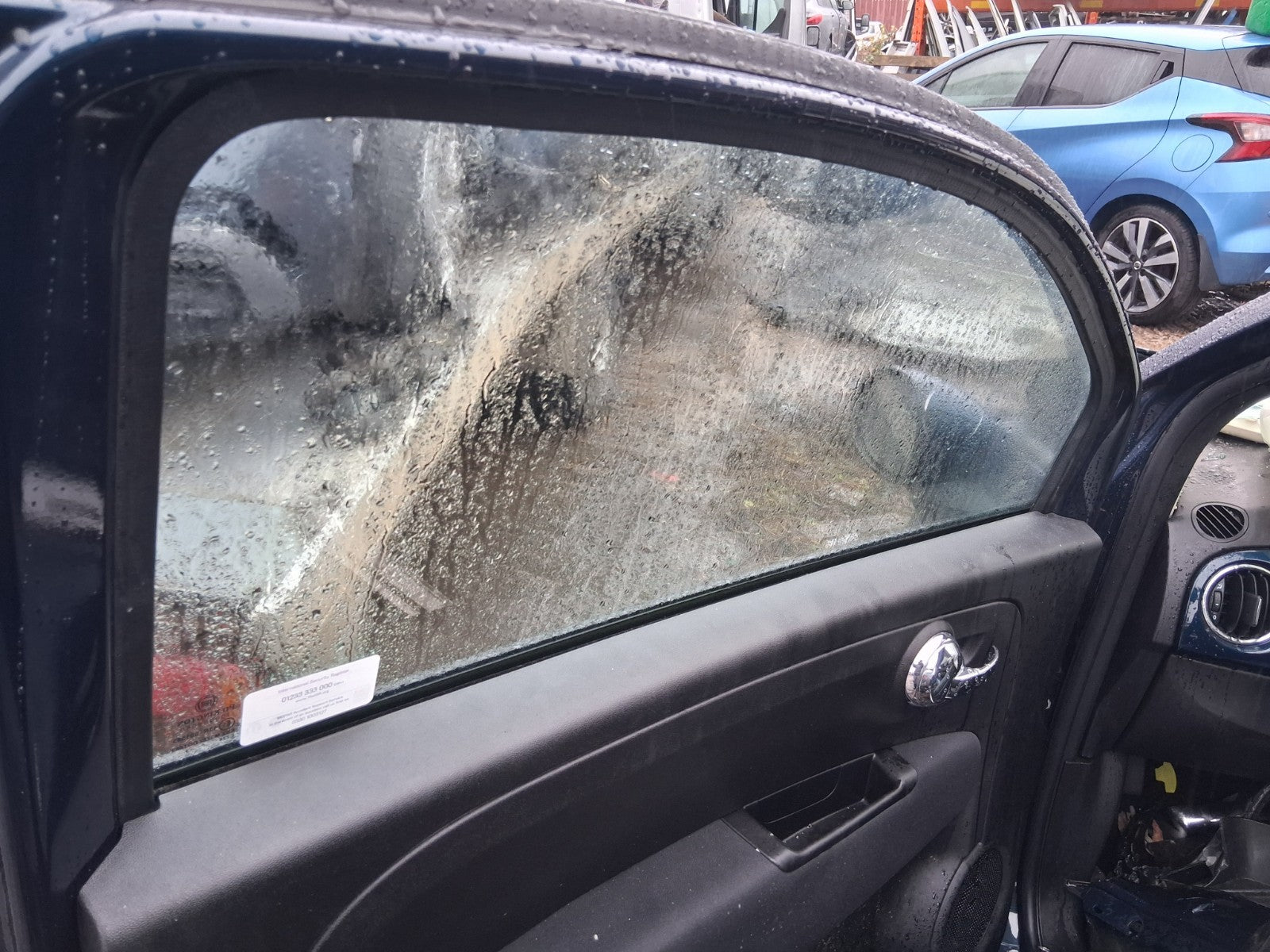 2023 FIAT 500 MHEV NSF PASSENGER SIDE FRONT LEFT WINDOW GLASS