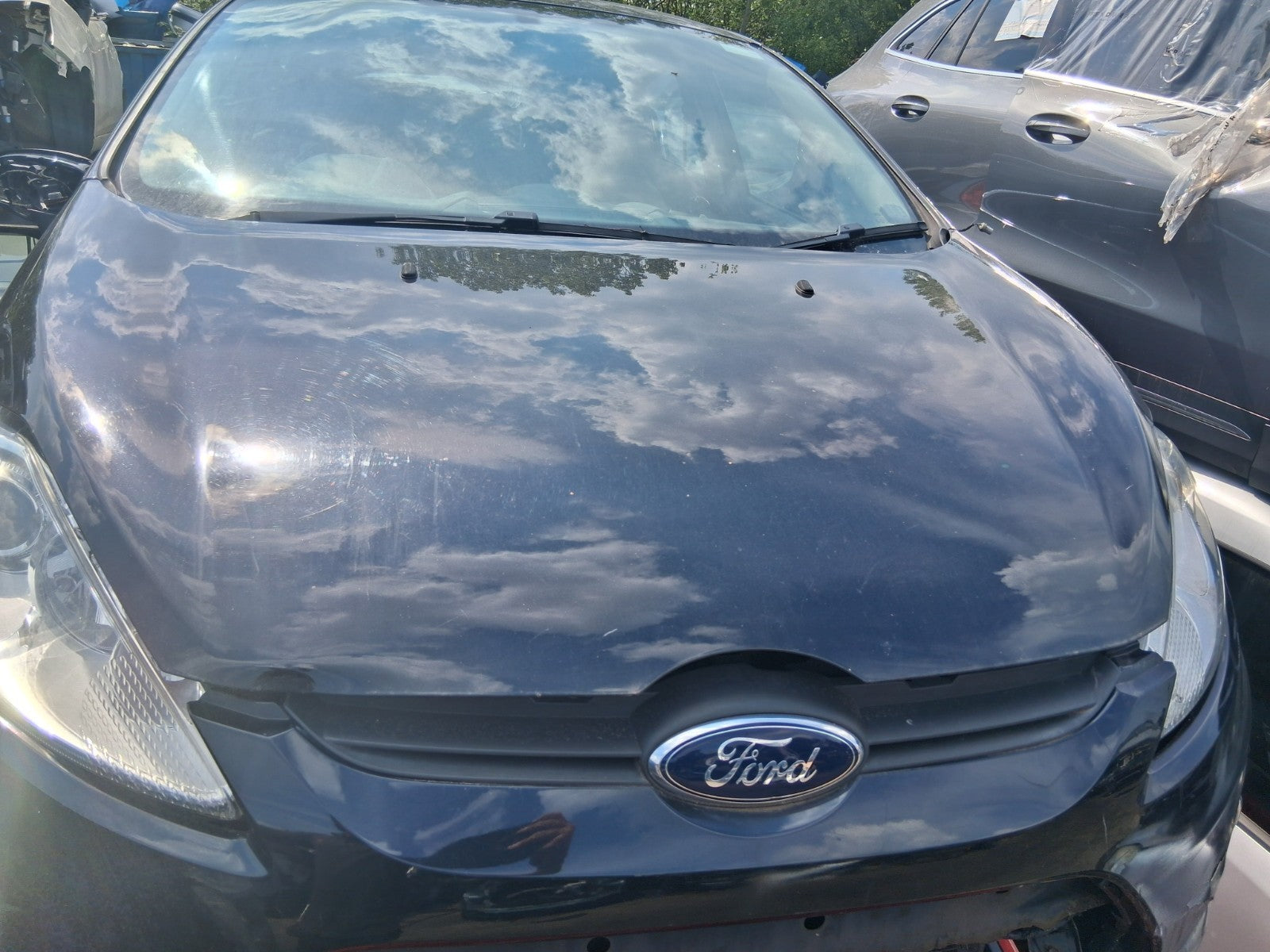 2012 FORD FIESTA MK7 5 DOOR FRONT BONNET HOOD PANEL BLACK