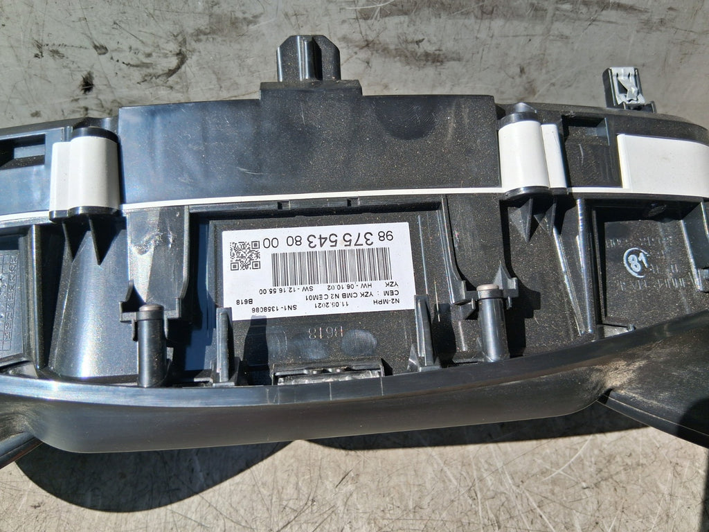 2021 CITROEN C3 MK3 SPEEDO SPEEDOMETER INSTRUMENT CLUSTER 9837554380