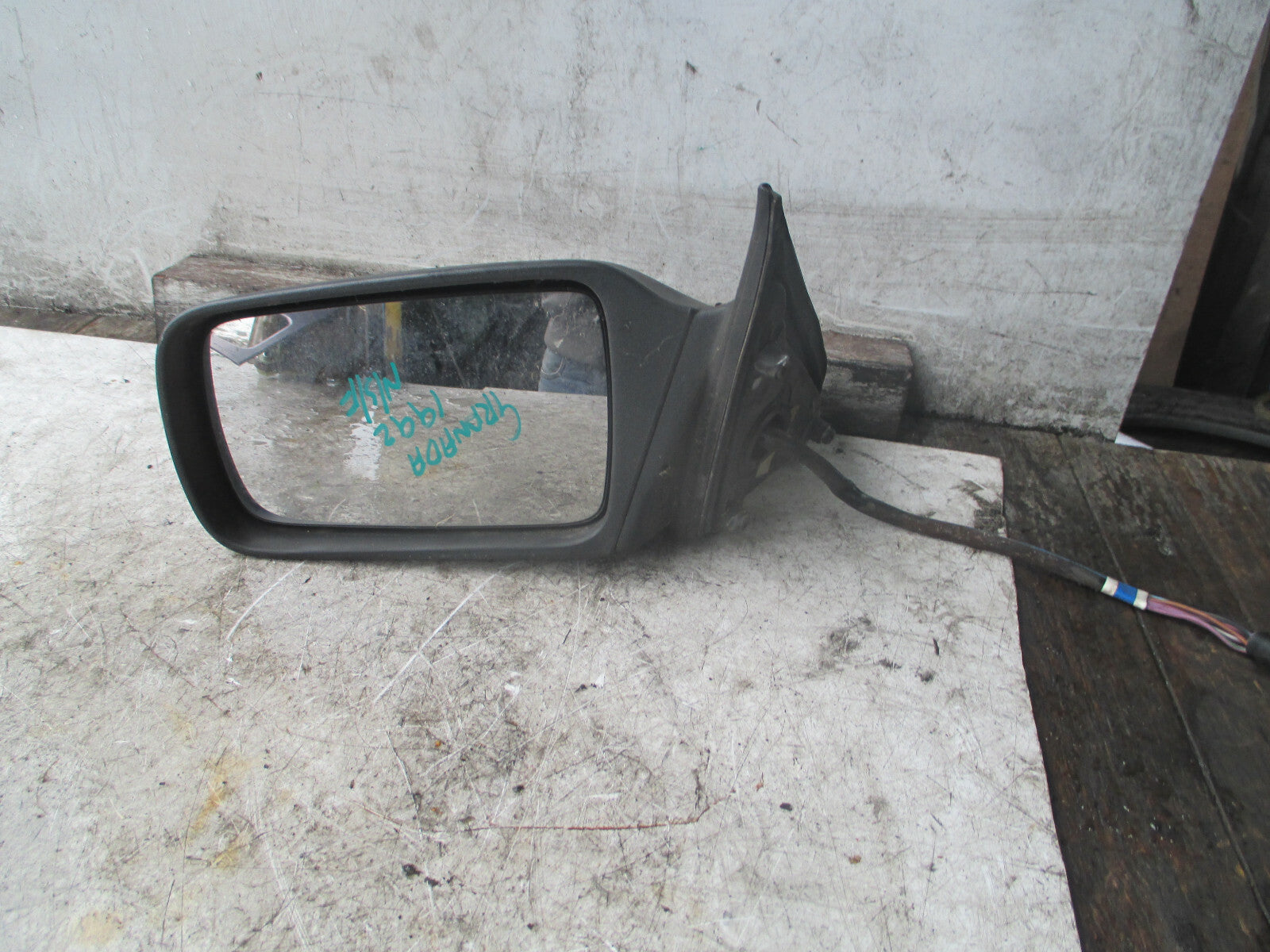FORD GRANADA MK3 SCORPIO NS PASSENGER SIDE DOOR WING MIRROR ELECTRIC BLACK GLASS