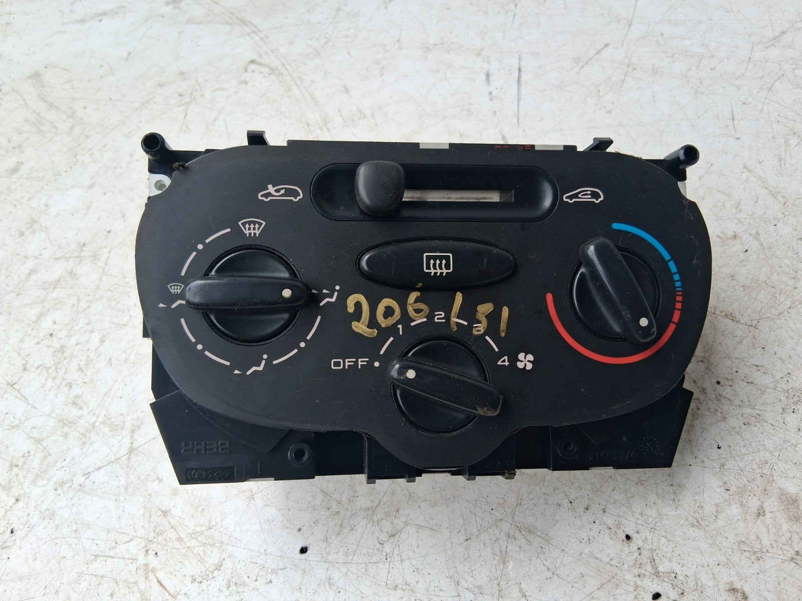 PEUGEOT 206 2001 HEATER AC CLIMATE CONTROL SWITCH PANEL