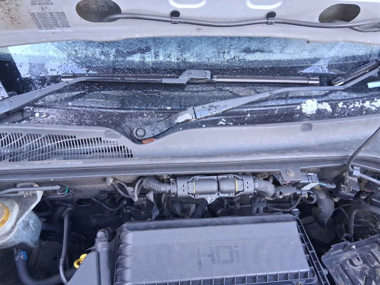 2015 VAUXHALL COMBO D COMPLETE FRONT WINDSCREEN SCUTTLE PANEL