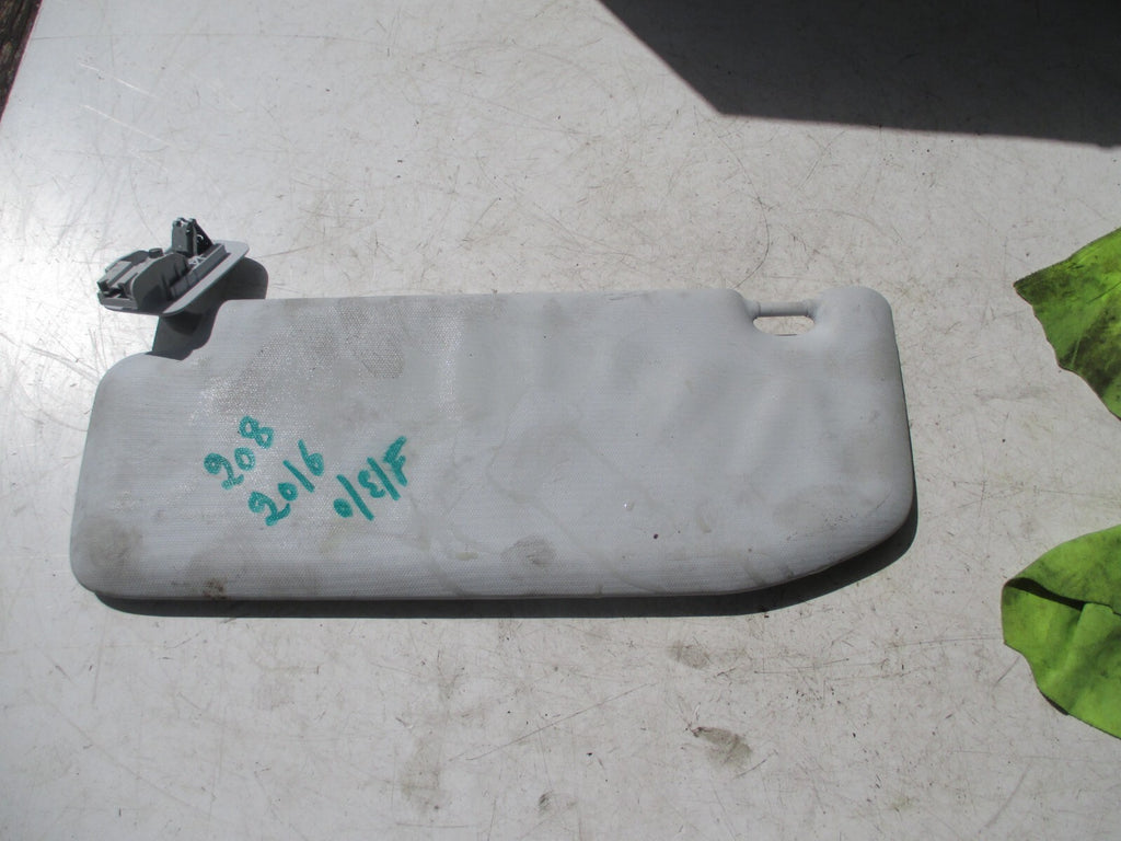 PEUGEOT 208 2016 OSF DRIVER SIDE FRONT SUN VISOR SHADE GREY