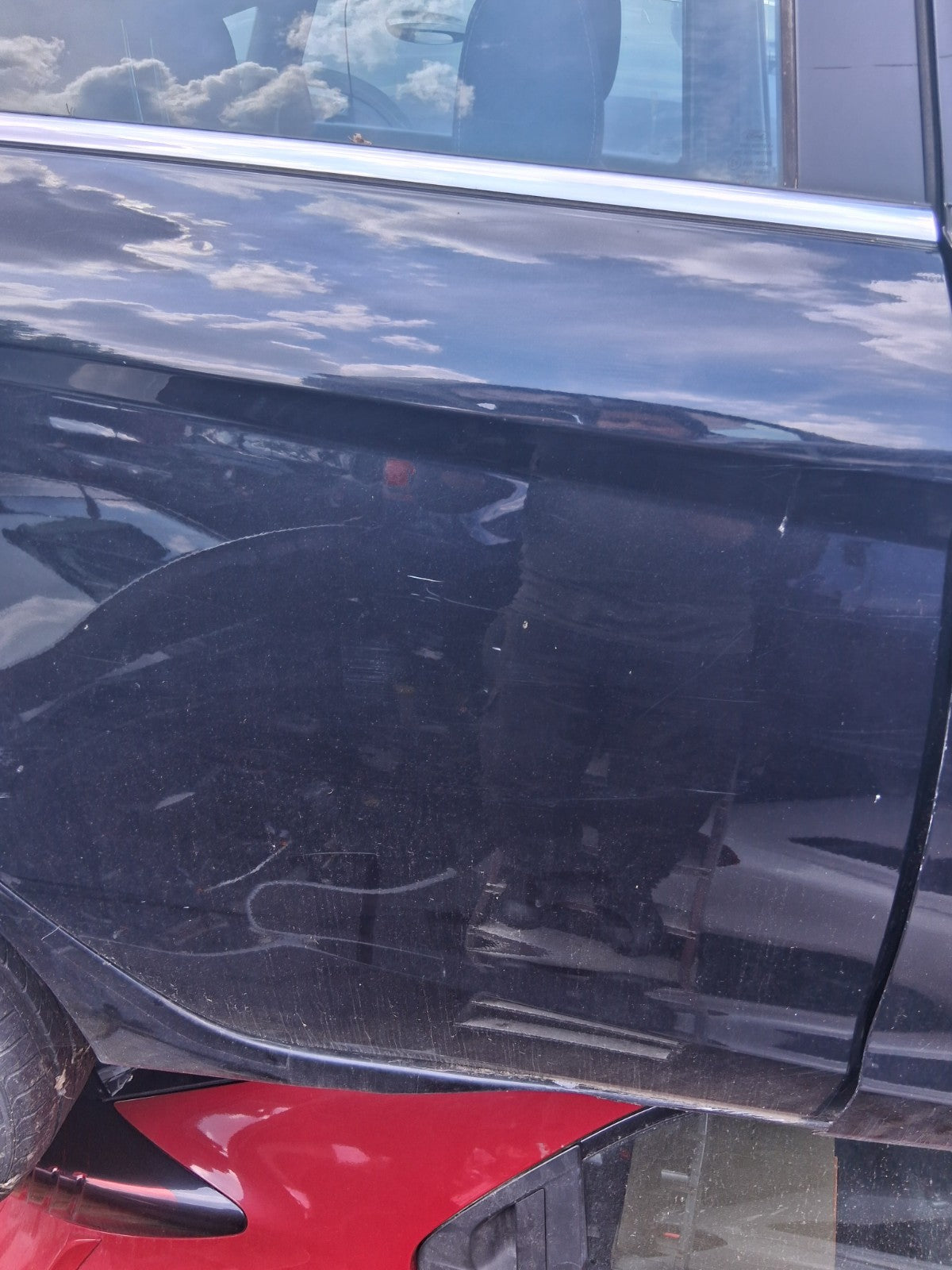 2012 FORD FIESTA MK7 5 DOOR OSR DRIVER SIDE REAR RIGHT COMPLETE DOOR BLACK
