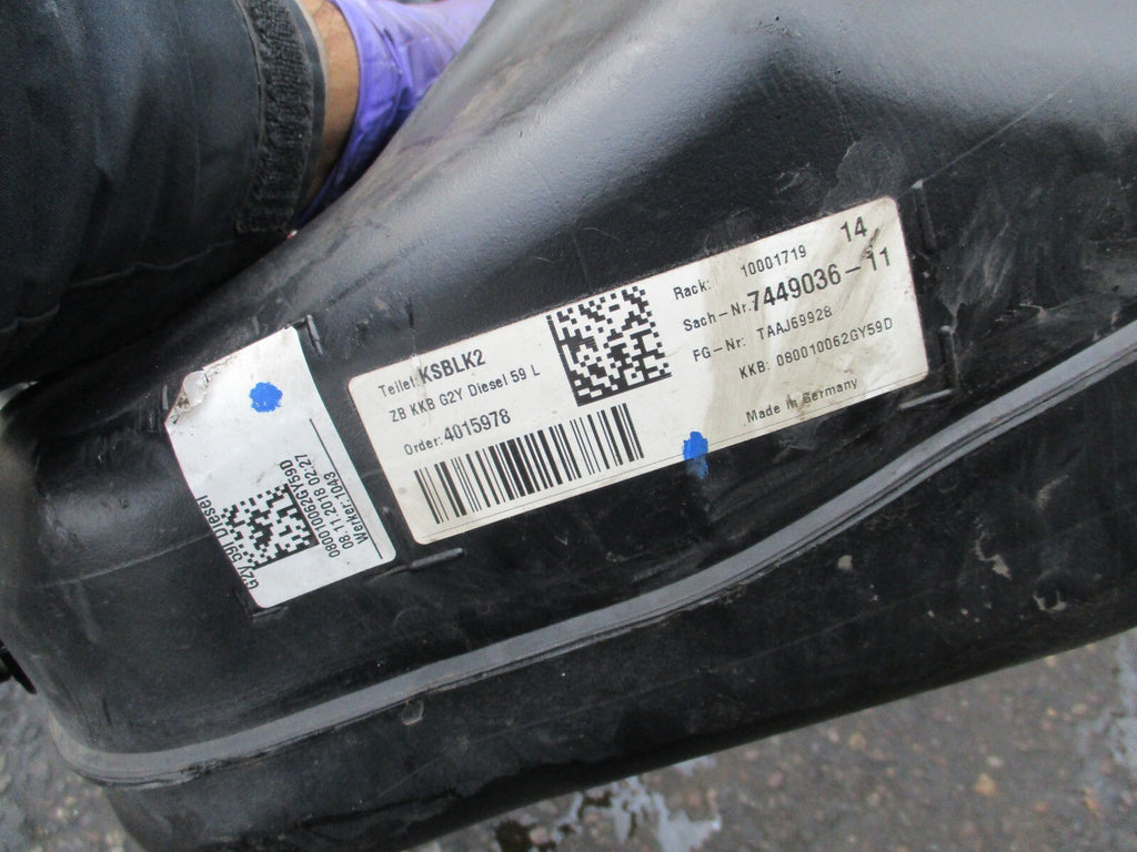 2019 BMW 3 SERIES G20 59L DIESEL FUEL TANK 7449036