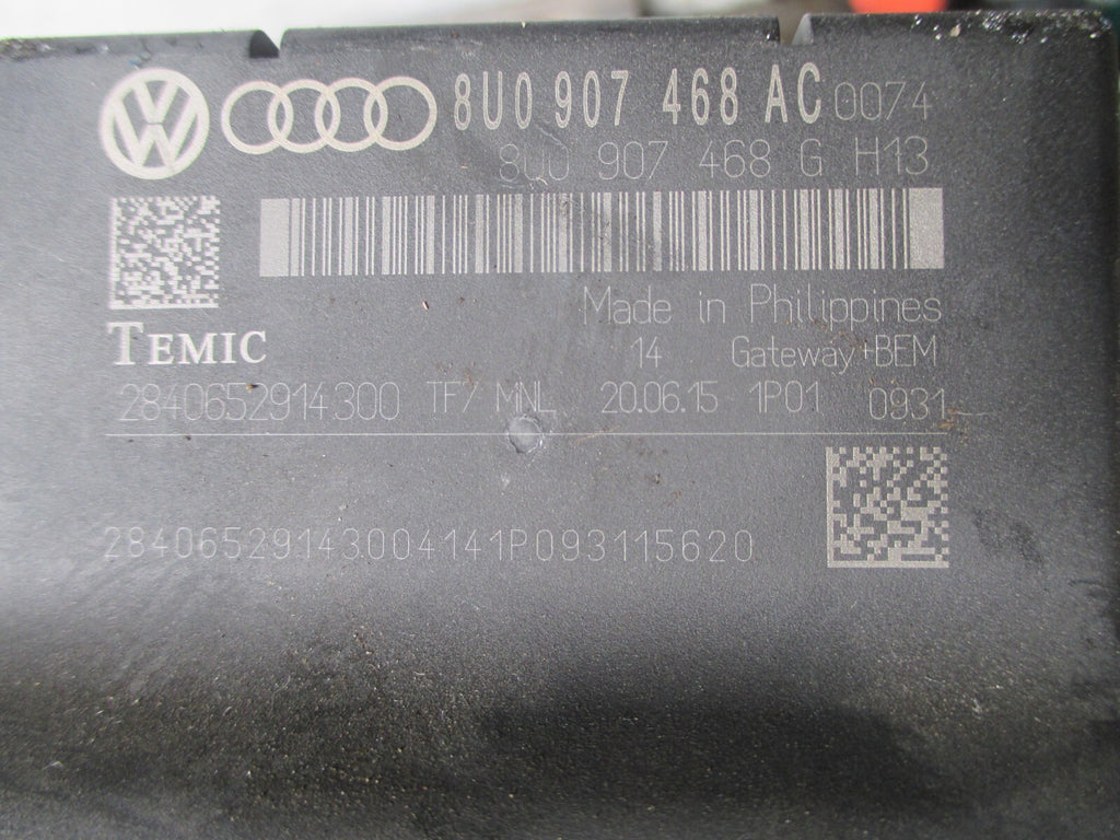 AUDI A1 8X 2015 GATEWAY CONTROL MODULE 8U0907468AC