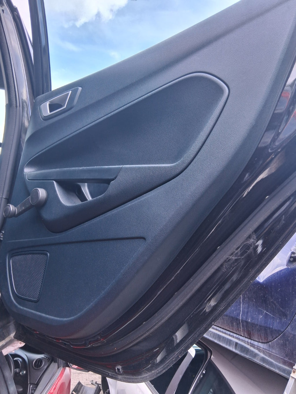 2012 FORD FIESTA MK7 5 DOOR OSR DRIVER SIDE REAR RIGHT COMPLETE DOOR BLACK