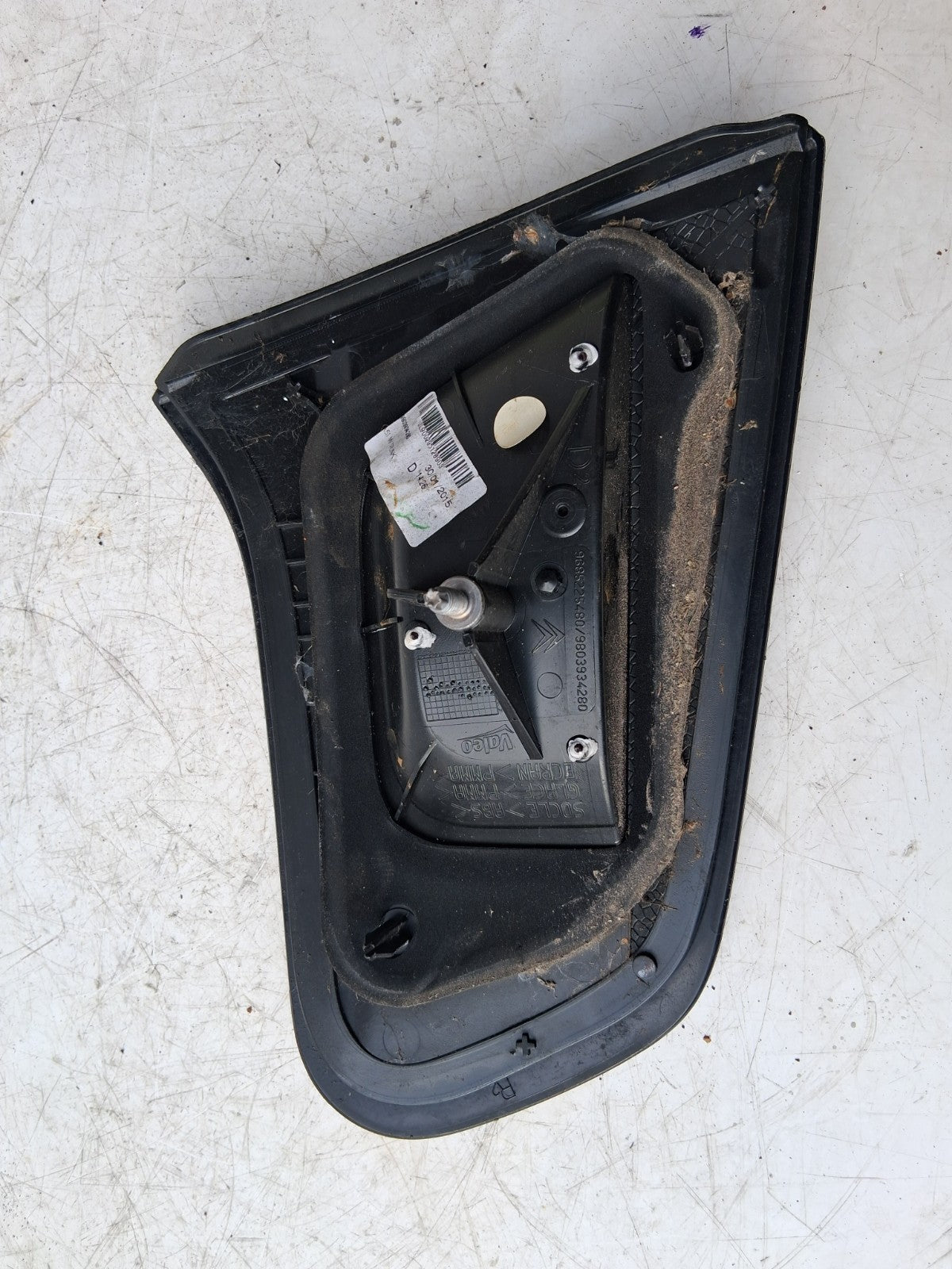 2015 CITROEN C3 OSR DRIVER SIDE REAR INNER TAIL LIGHT 9685225480