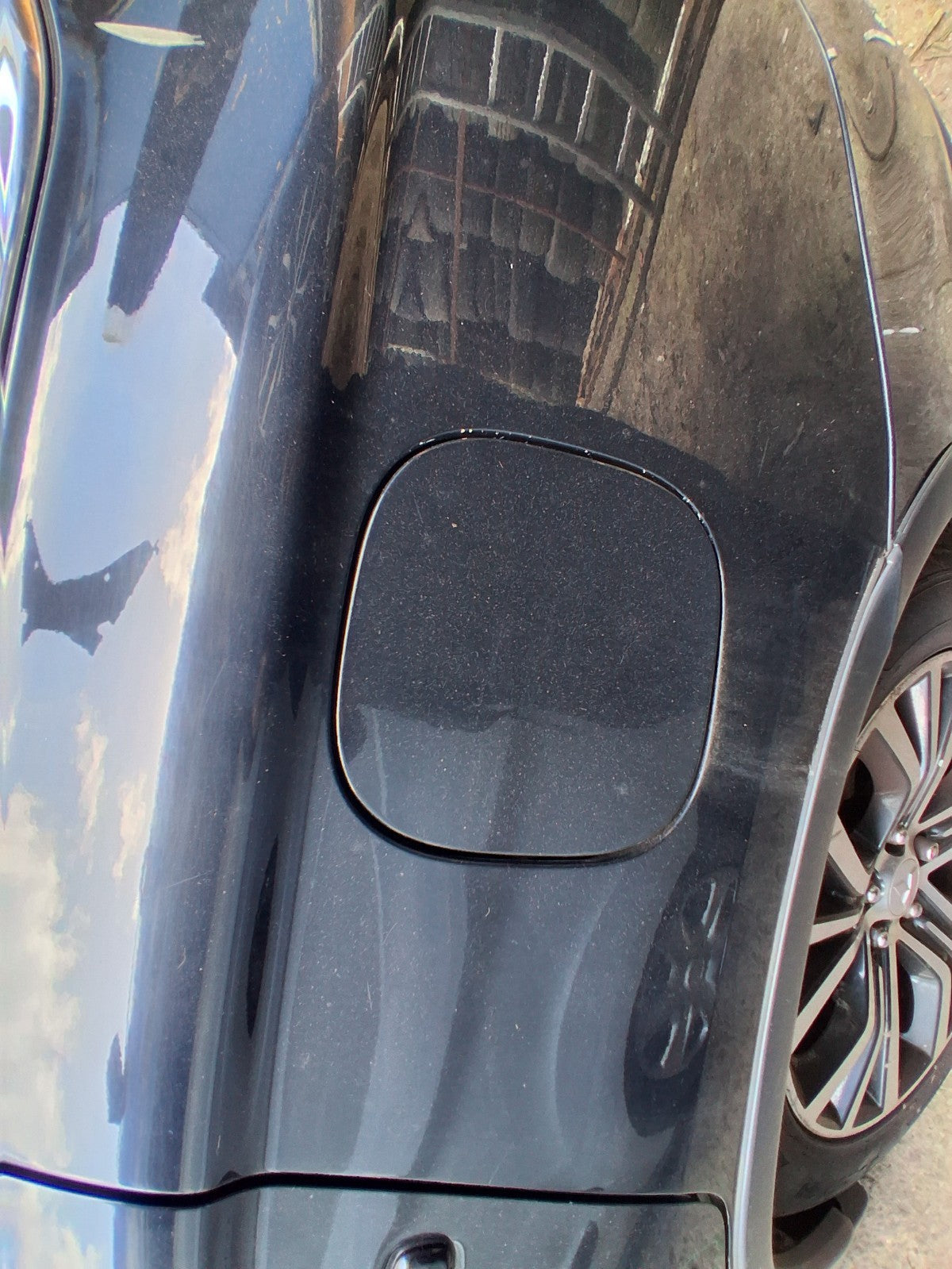 2018 MITSUBISHI OUTLANDER MK3 FUEL FILLER FLAP BLACK X42
