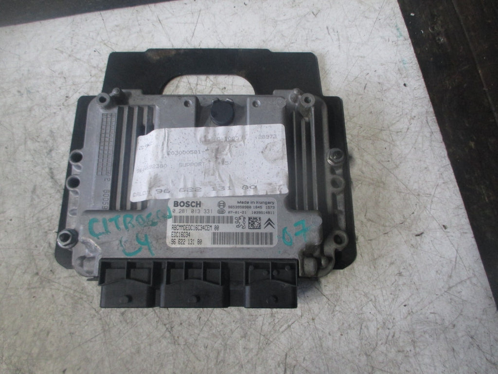CITROEN C4 MK1 2007 1.6 HDI ECU ENGINE CONTROL MODULE UNIT 9662213180