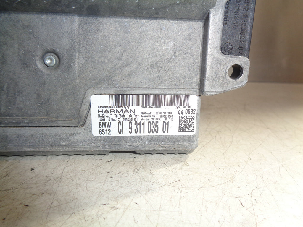 BMW 5 SERIES F10 2012 HARMAN SATNAV CD PLAYER HEAD UNIT 9311035