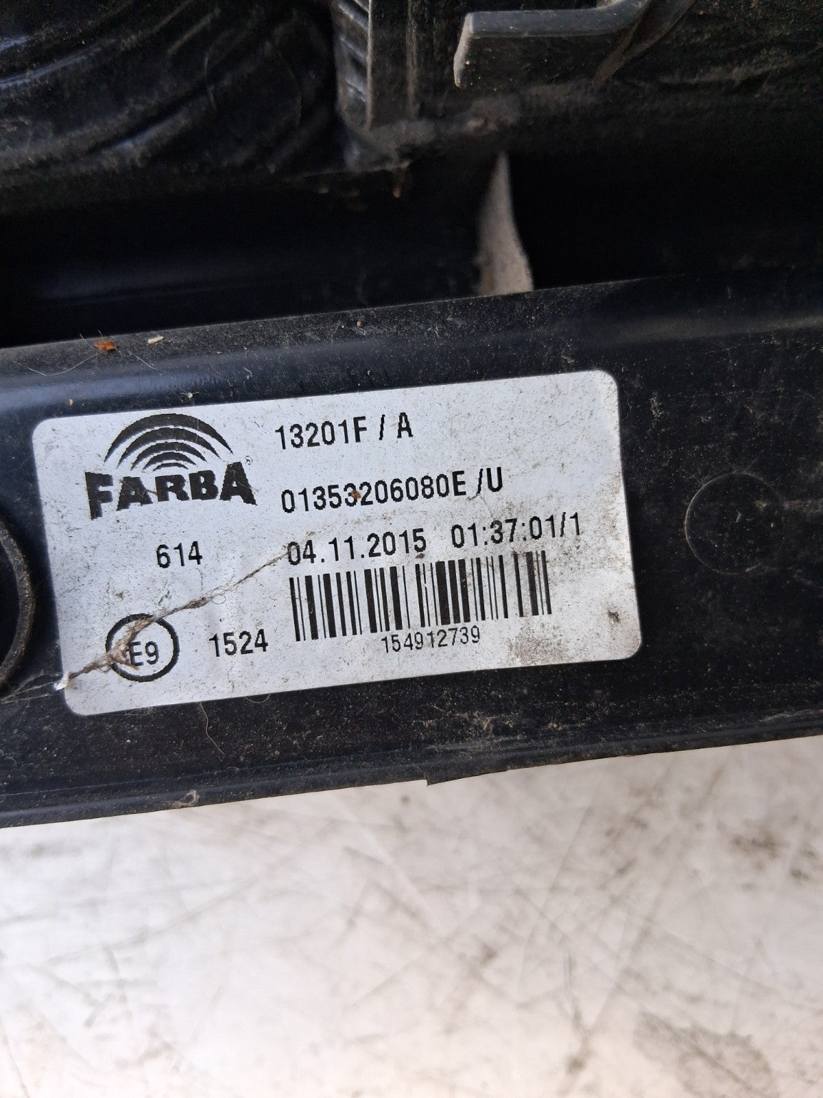 2015 FIAT FIORINO NSR PASSENGER SIDE REAR BACK LEFT TAIL LIGHT 13201F