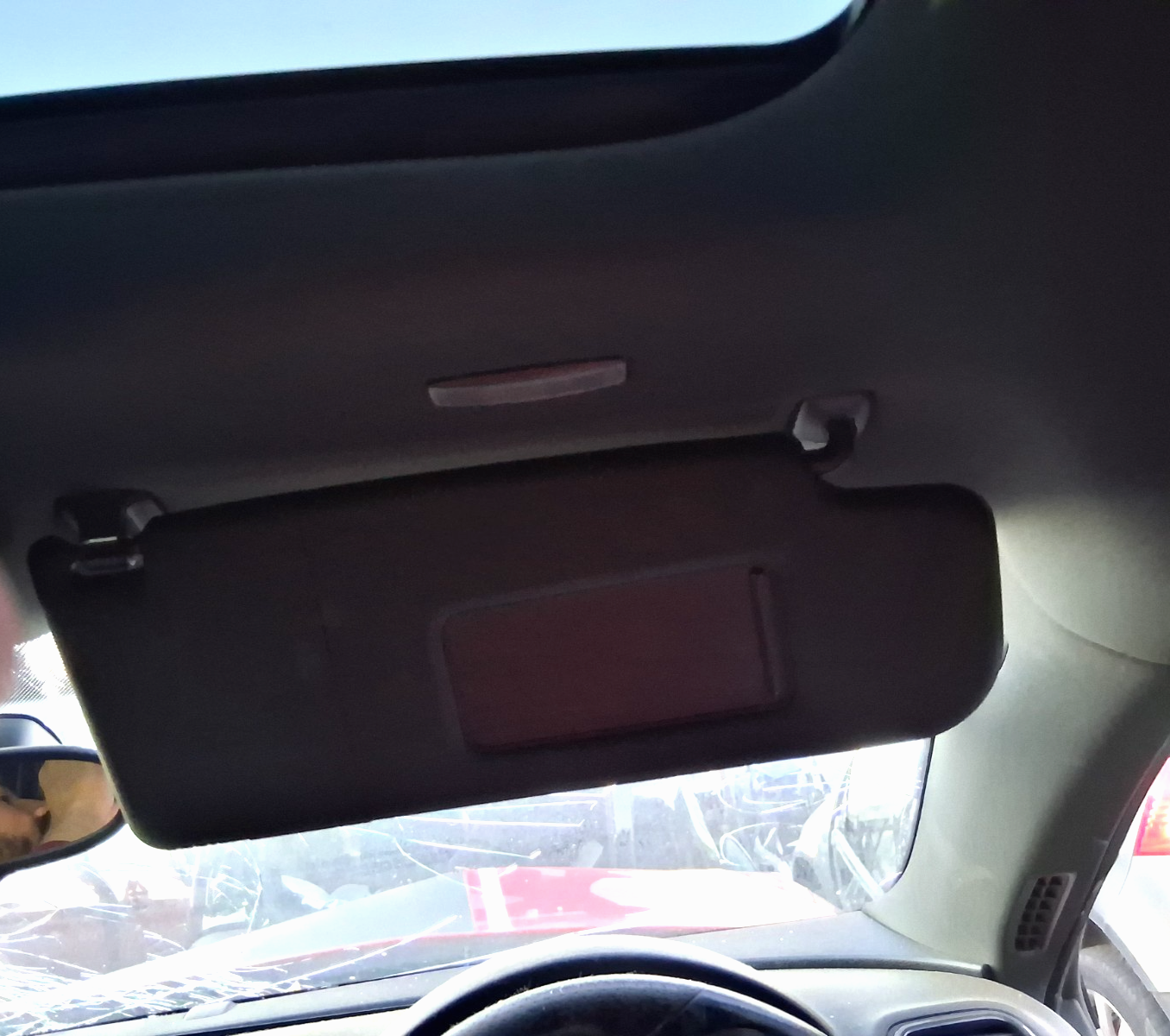 2014 VW VOLKSWAGEN SCIROCCO MK3 OSF DRIVER SIDE FRONT RIGHT SUN VISOR SHADE