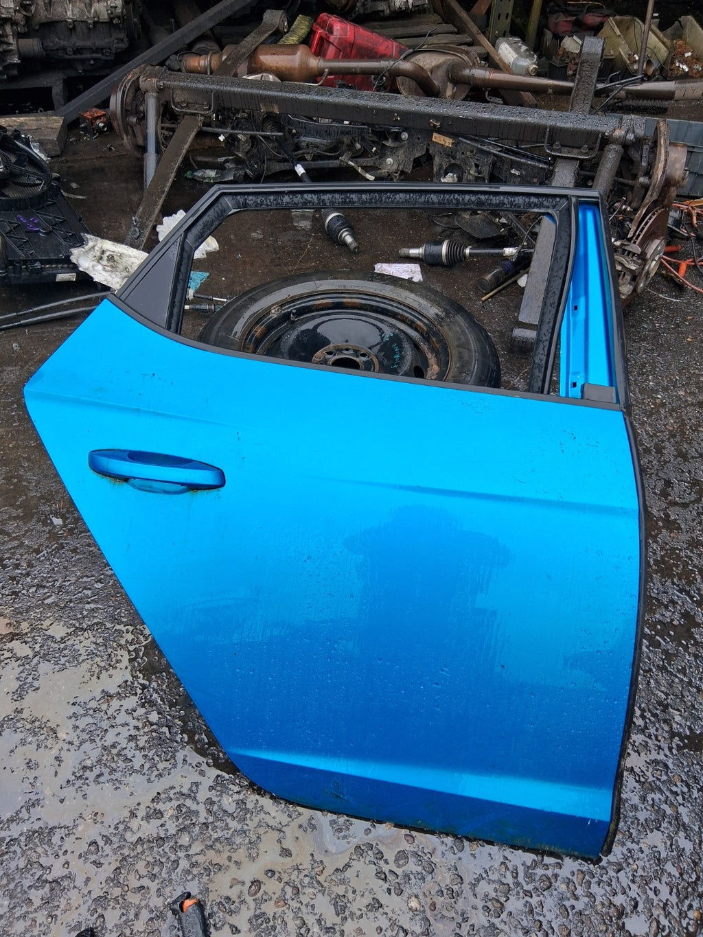 2017 SEAT LEON MK3 OSR DRIVER SIDE REAR RIGHT BARE DOOR AZUL ALOR LW5N