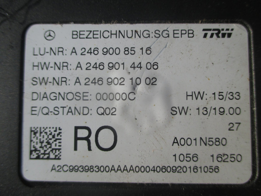 MERCEDES BENZ A CLASS W176 2016 PARKING CONTROL MODULE ECU A2469008516