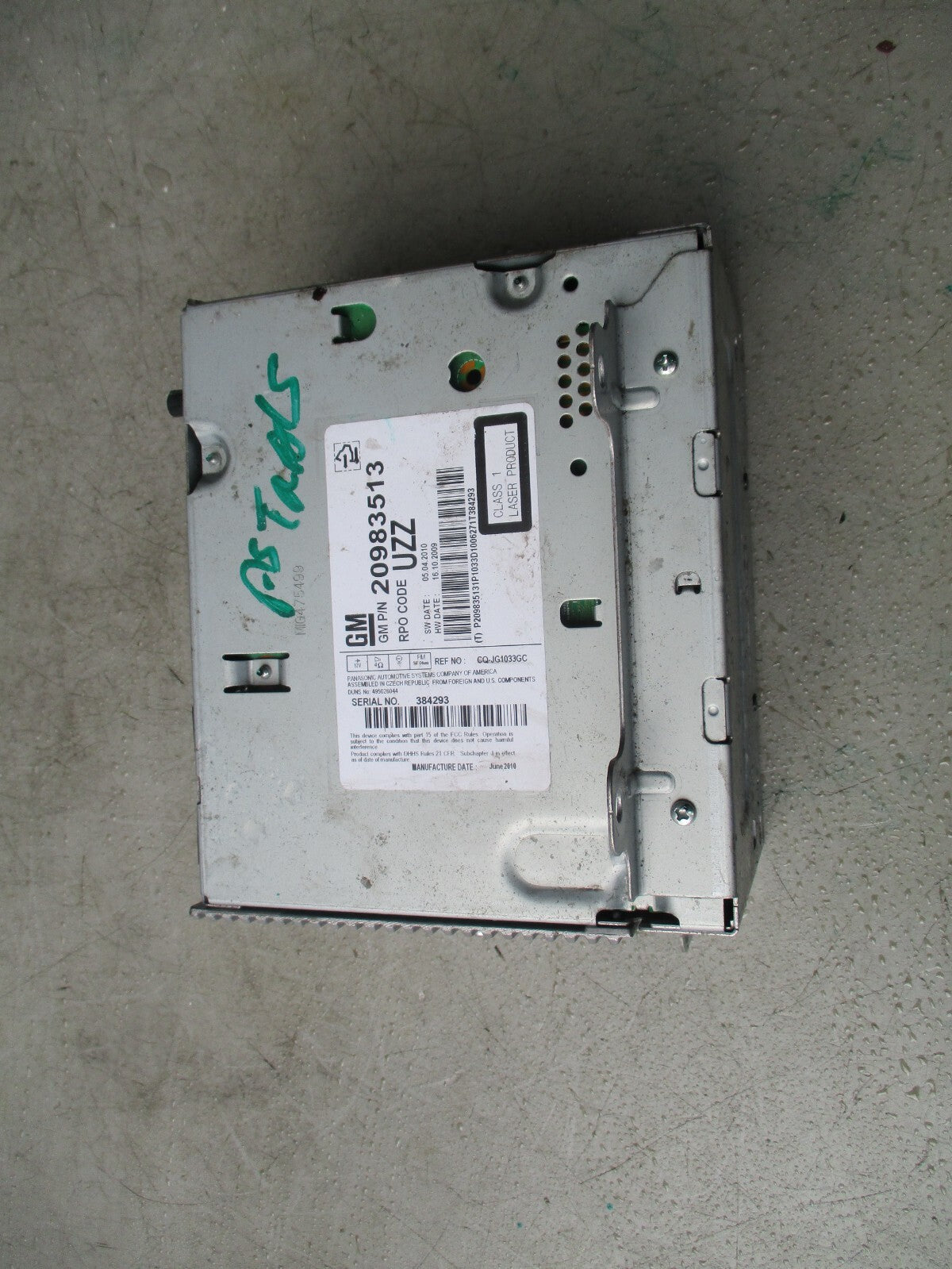 2010 VAUXHALL ASTRA J MK6 RADIO CD PLAYER STEREO HEAD UNIT 20983513