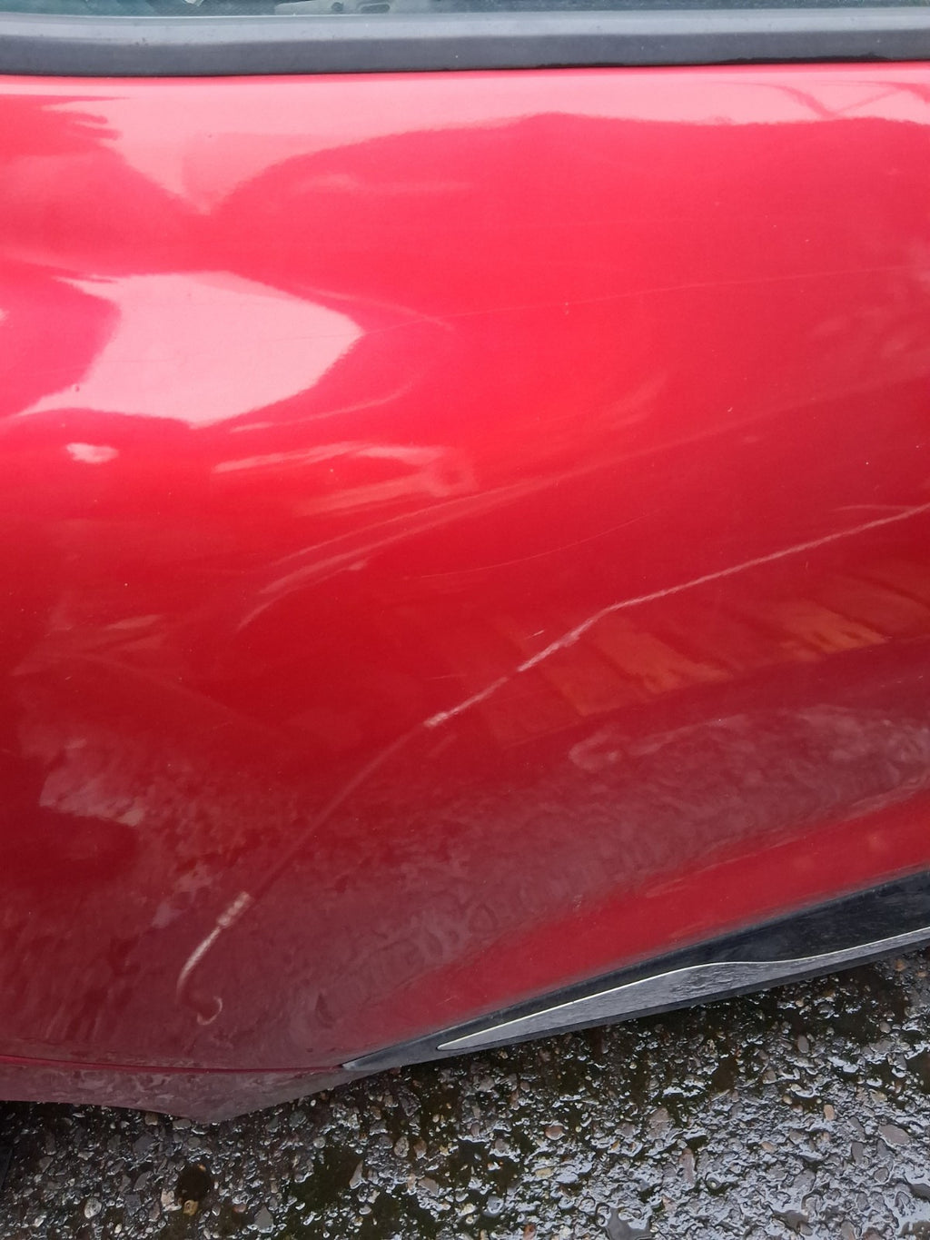 2013 RENAULT CLIO X98 MK4 OSR DRIVER SIDE REAR RIGHT BARE DOOR RED