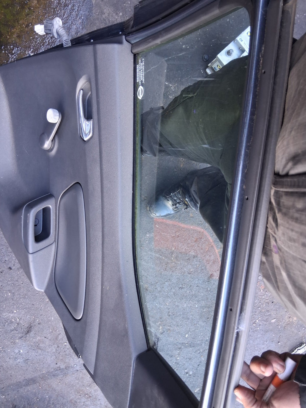 2018 NISSAN MICRA K14 OSR DRIVER SIDE REAR COMPLETE DOOR GREY TITANIUM KPN