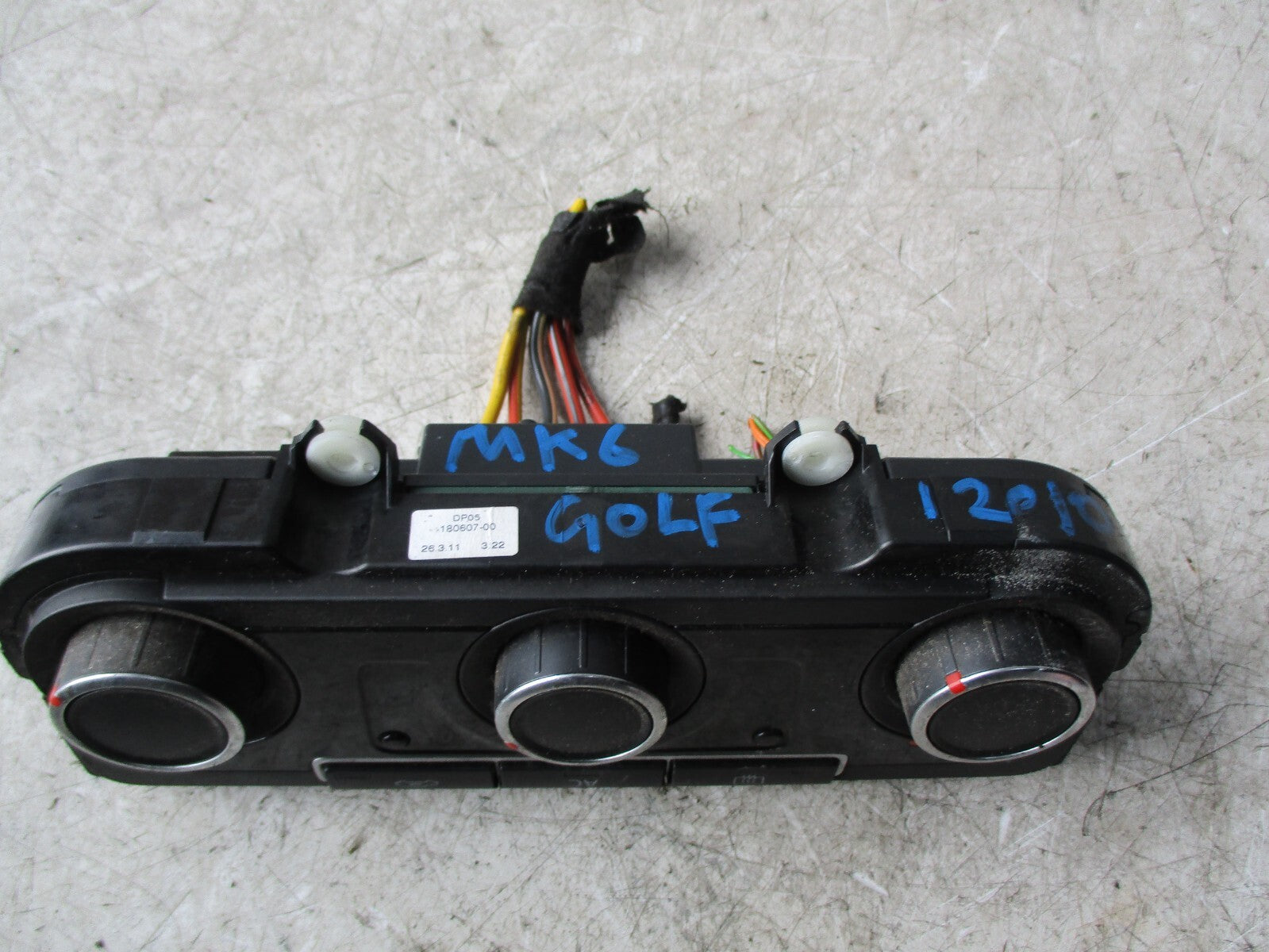 VW VOLKSWAGEN GOLF MK6 2010 HEATER AC CLIMATE CONTROL SWITCH