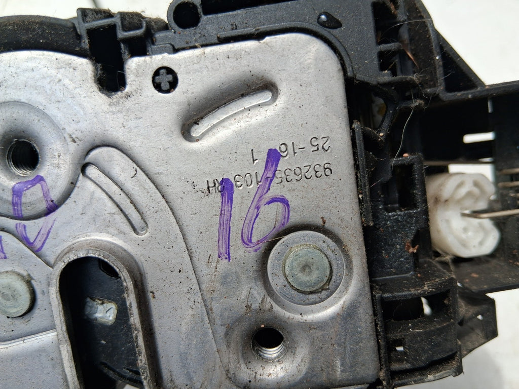 2016 VOLVO V40 OSF DRIVER SIDE FRONT DOOR LOCK MECHANISM 31440392