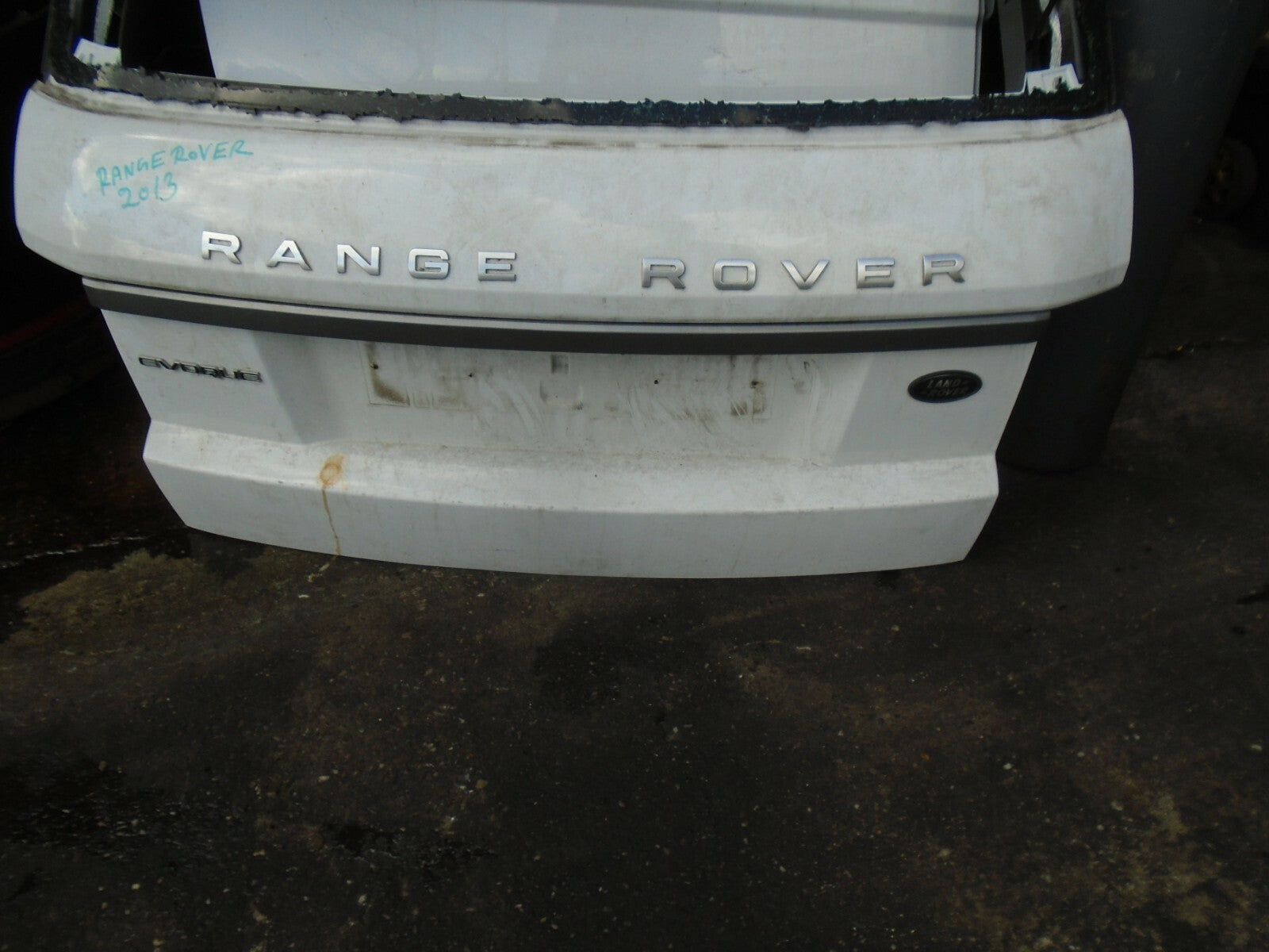 RANGE ROVER EVOQUE 2013 L538 REAR BARE TAILGATE WHITE