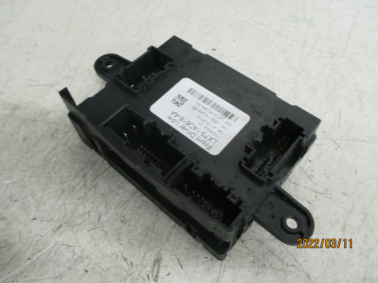 2019 JAGUAR XE OSF DRIVER SIDE FRONT DOOR CONTROL MODULE lx7314d618aa