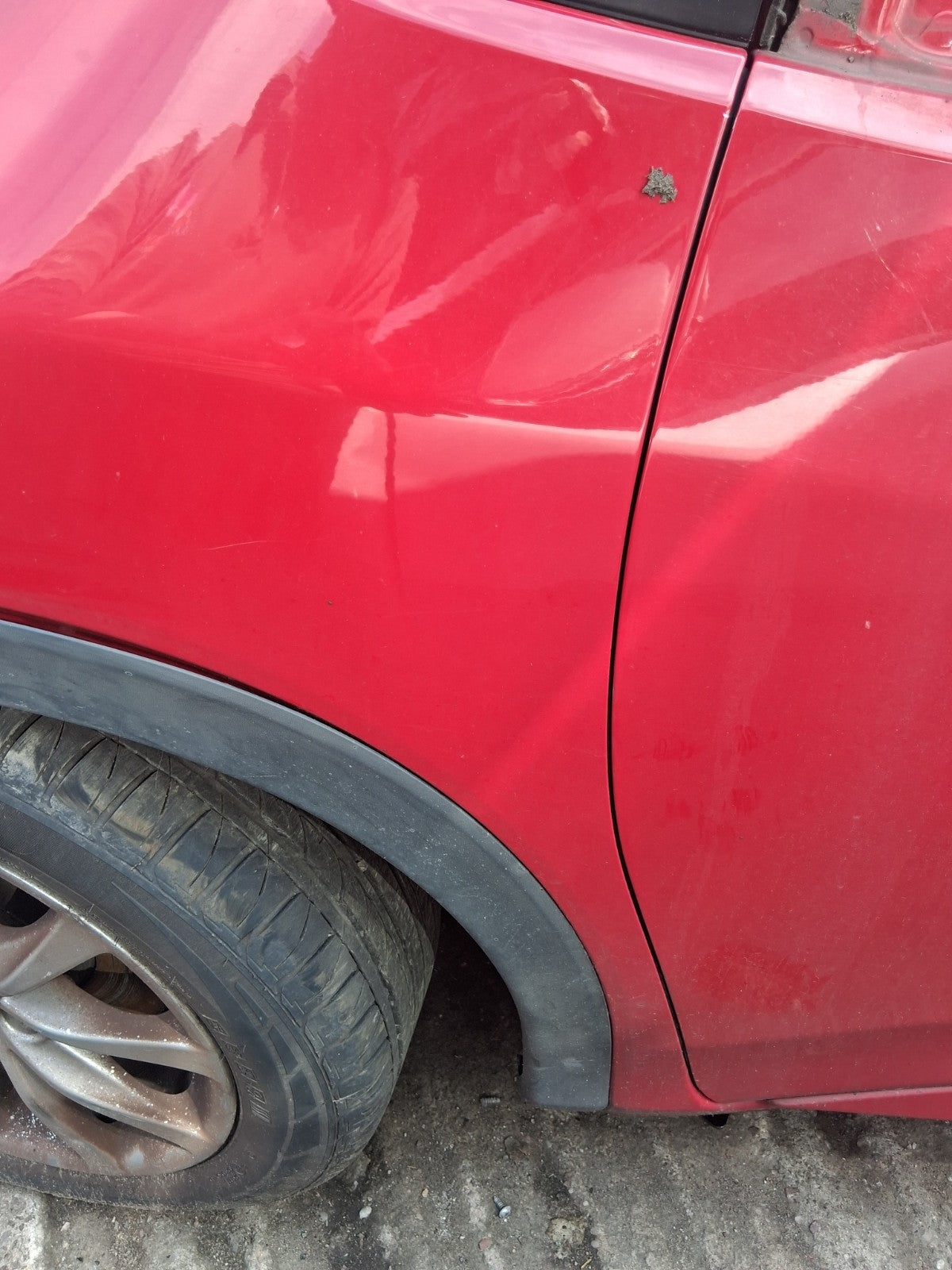 2016 HONDA CIVIC MK9 HATCHBACK NSF PASSENGER SIDE FRONT LEFT WING PANEL RED R81