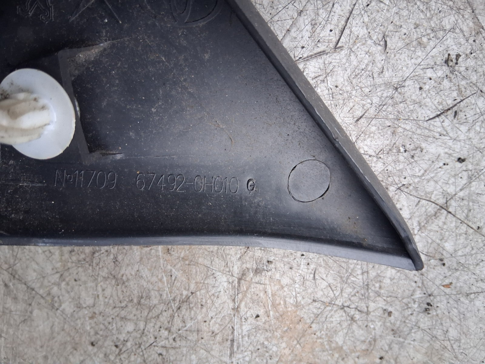 2008 CITROEN C1 3 DOOR NSF PASSENGER SIDE LEFT WING MIRROR COVER 674920H010