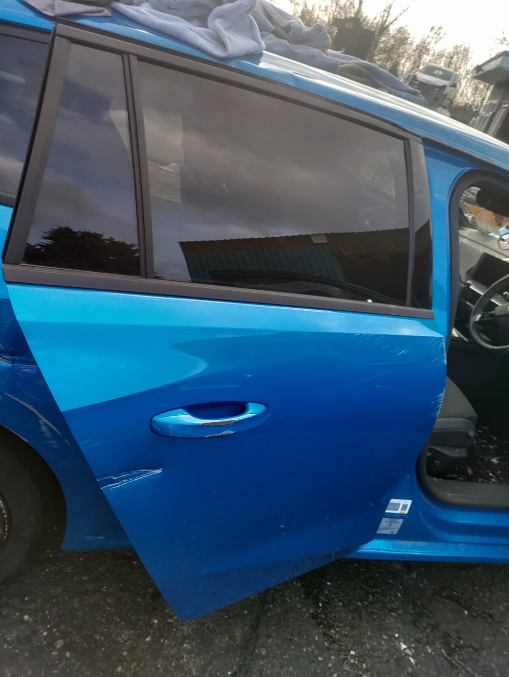 2024 VAUXHALL ASTRA L ESTATE OSR DRIVER REAR BARE DOOR DAMAGE BLUE ESM