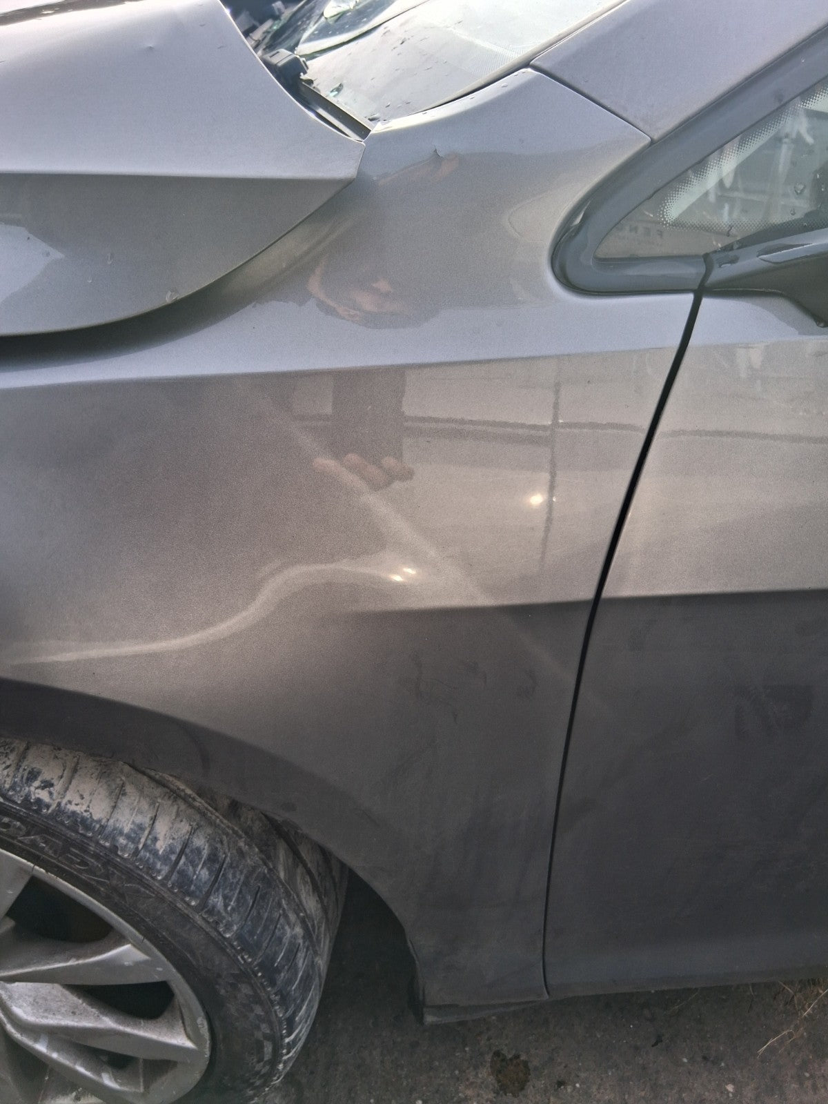 2016 VOLKSWAGEN GOLF MK7 NSF PASSENGER SIDE FRONT LEFT WING PANEL GREY LA7N