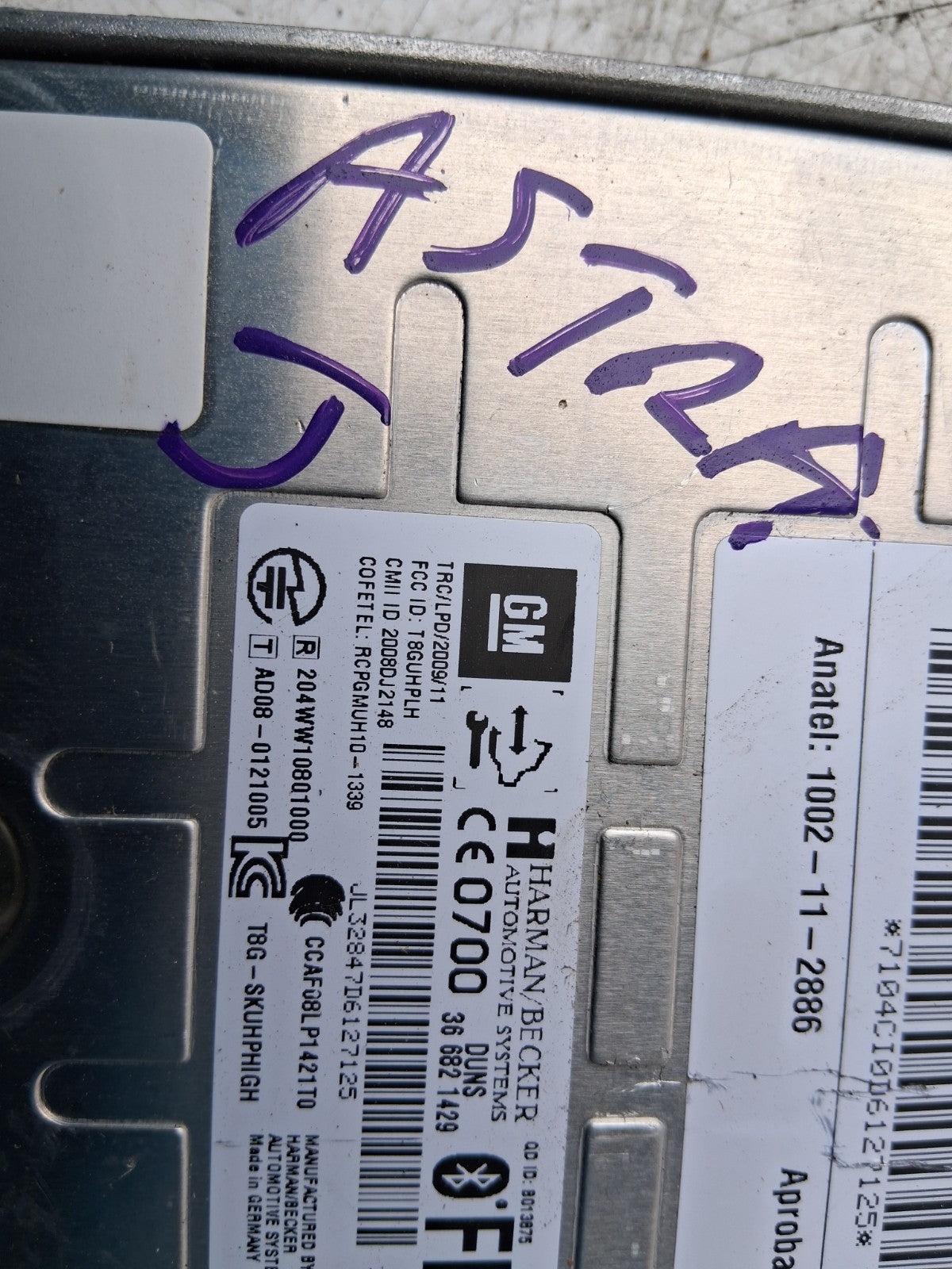 VAUXHALL ASTRA J 2013 BLUETOOTH CONTROL MODULE 13353284