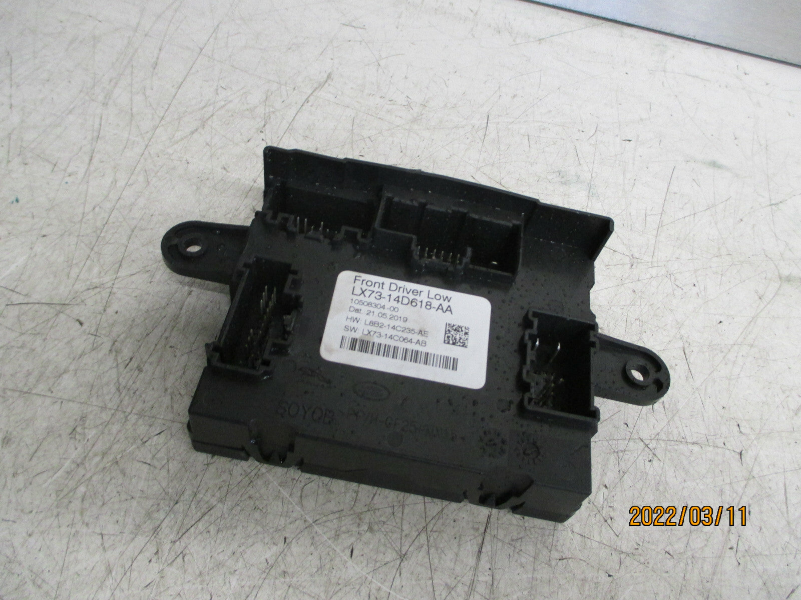 2019 JAGUAR XE OSF DRIVER SIDE FRONT DOOR CONTROL MODULE lx7314d618aa