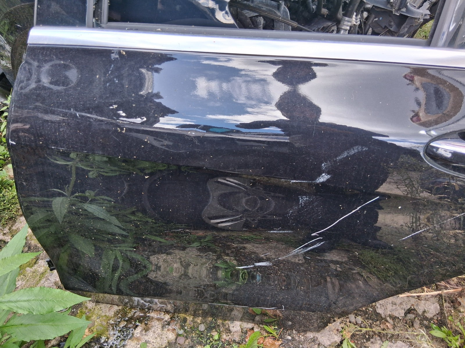 2016 MERCEDES C CLASS W205 NSR PASSENGER SIDE REAR LEFT BARE DOOR BLACK 197