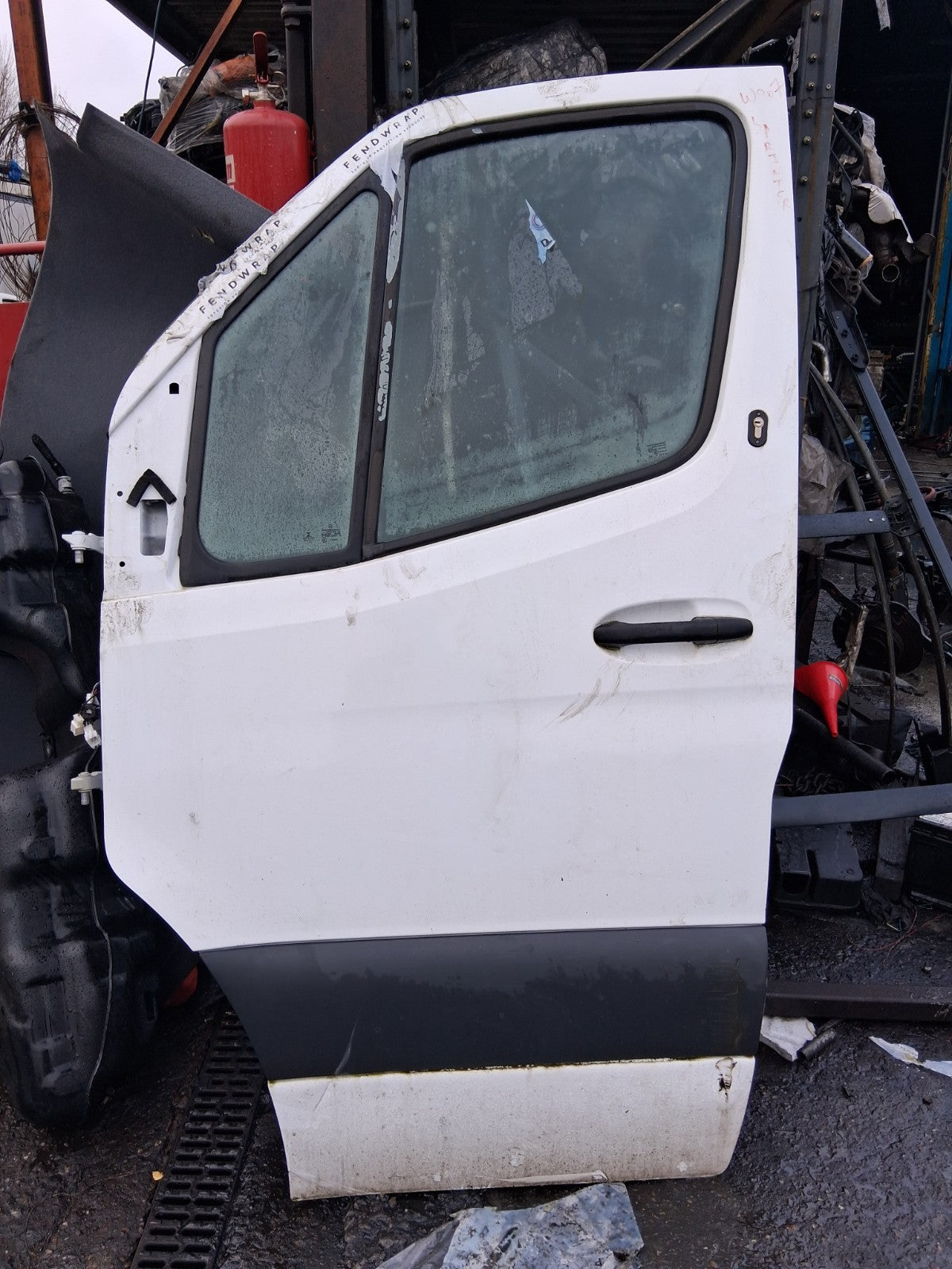 2022 MERCEDES BENZ SPRINTER W907 OSF DRIVER SIDE FRONT RIGHT BARE DOOR WHITE
