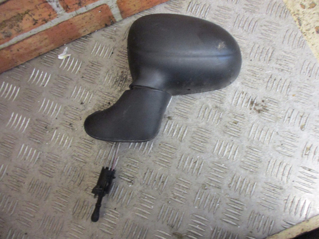 DAEWOO MATIZ KLYA 2002 NS PASSENGER SIDE MANUAL DOOR WING MIRROR BLACK PLASTIC
