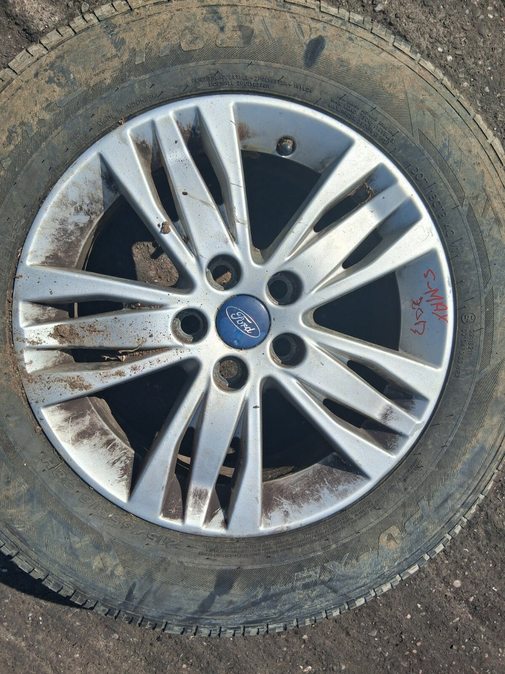 2013 FORD S MAX MK1 16 INCH ALLOY WHEEL WITH TYRE 215/65R16
