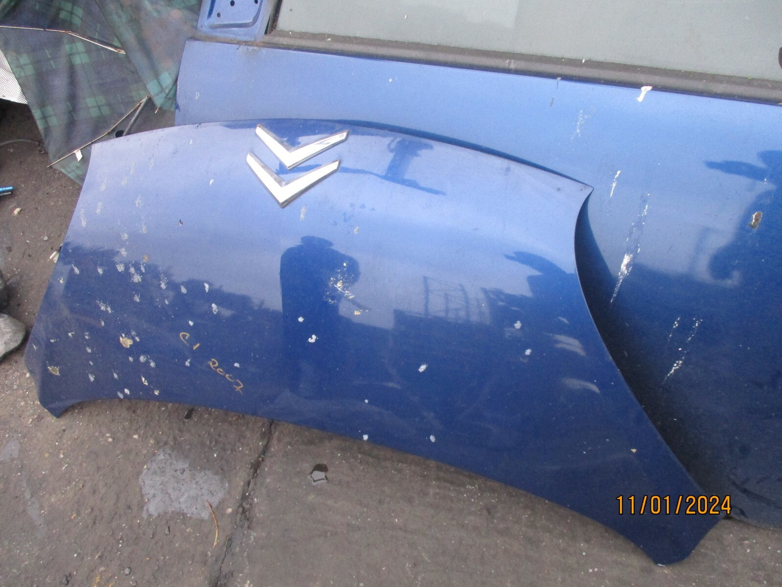 CITROEN C1  2007 FRONT COMPLETE BONNET HOOD BLUE