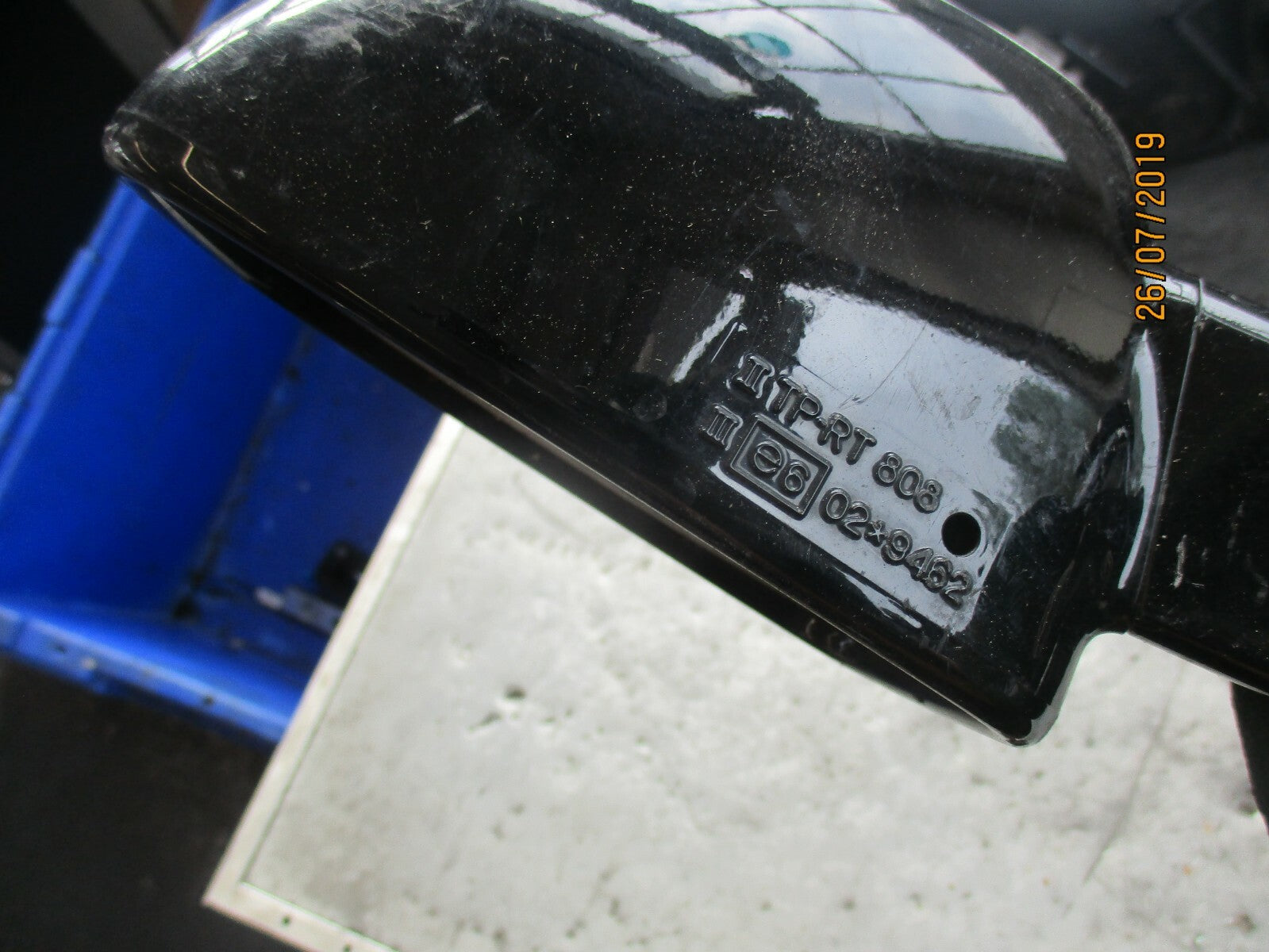 KAWASAKI ZZR 1100 OS DRIVER SIDE ELECTRIC DOOR WING MIRROR BLACK 029462