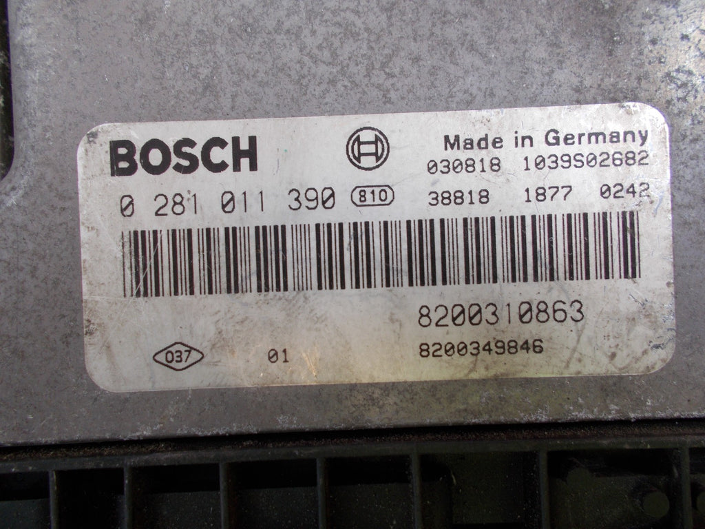 2003 RENAULT SCENIC 1.9 DCI DIESEL ENGINE ECU 0281011390 8200310863